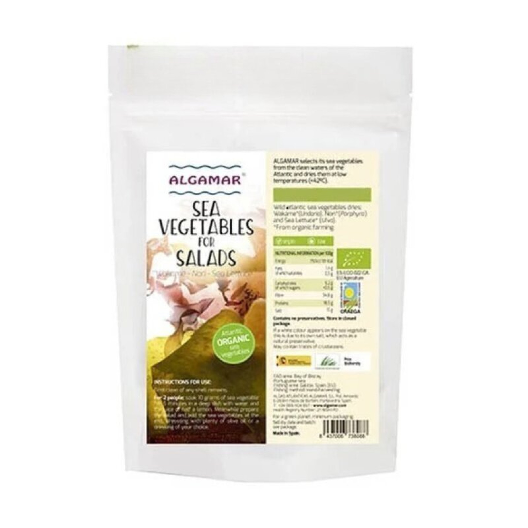 Mix de alge pentru salata bio 50g Algamar