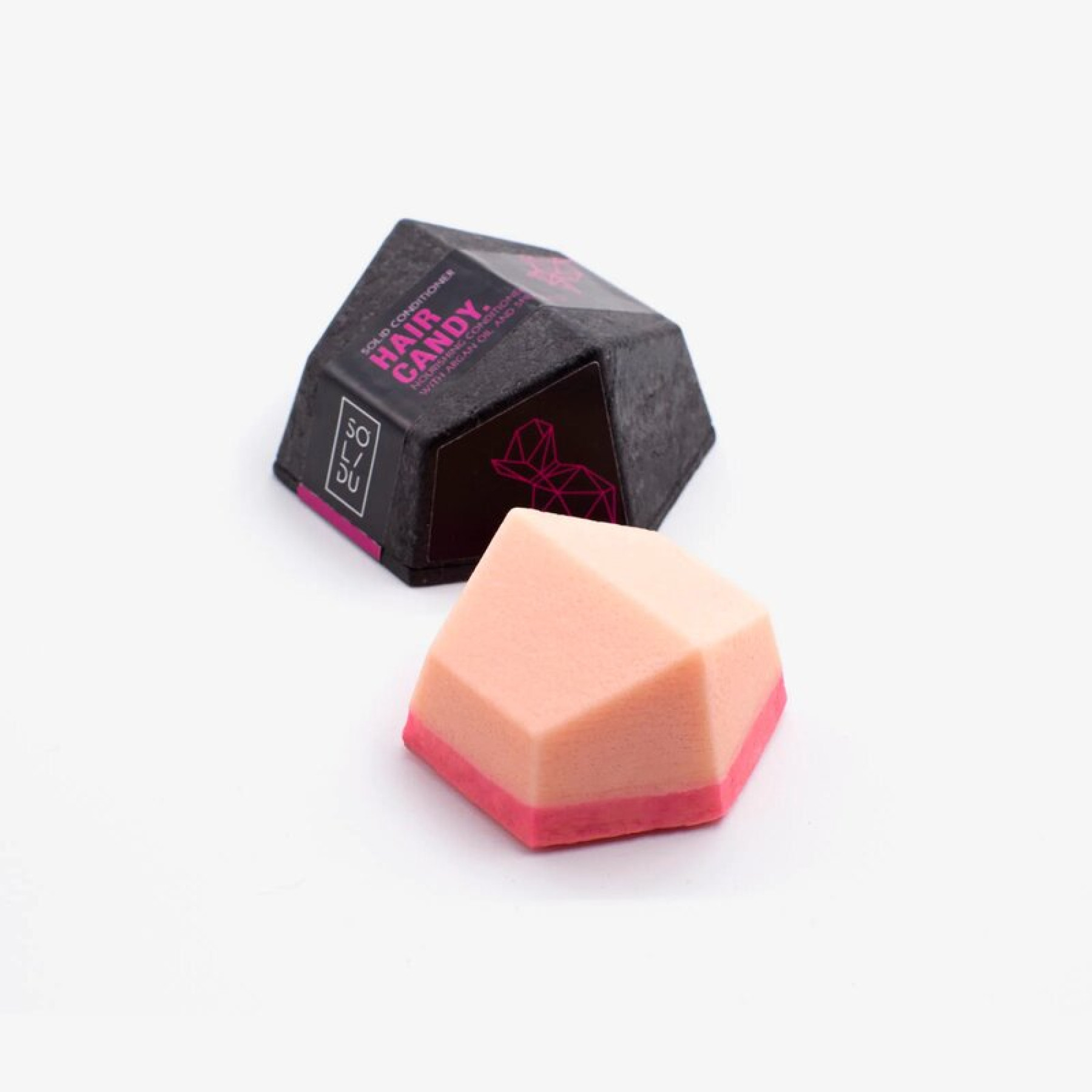 Balsam solid hidratant pentru par cu ulei de argan si unt de shea hair candy 60g Solidu