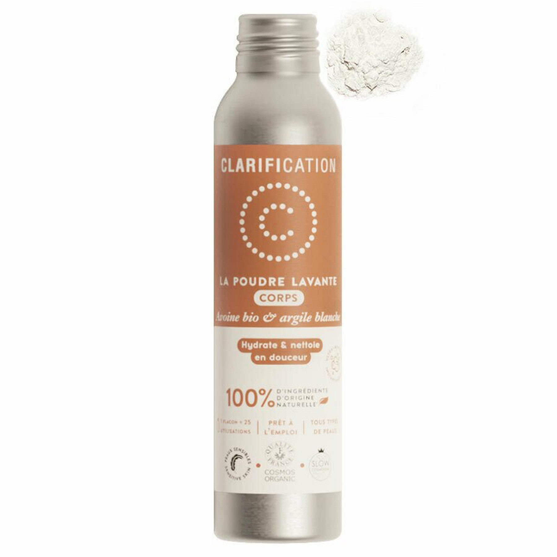 Gel de dus hidratant pudra bio 40g Clarification