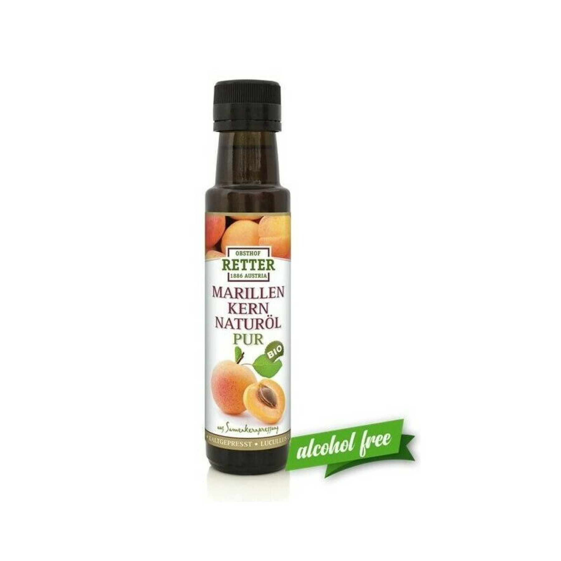 Ulei din samburi de caise presat la rece bio, 100ml, Retter