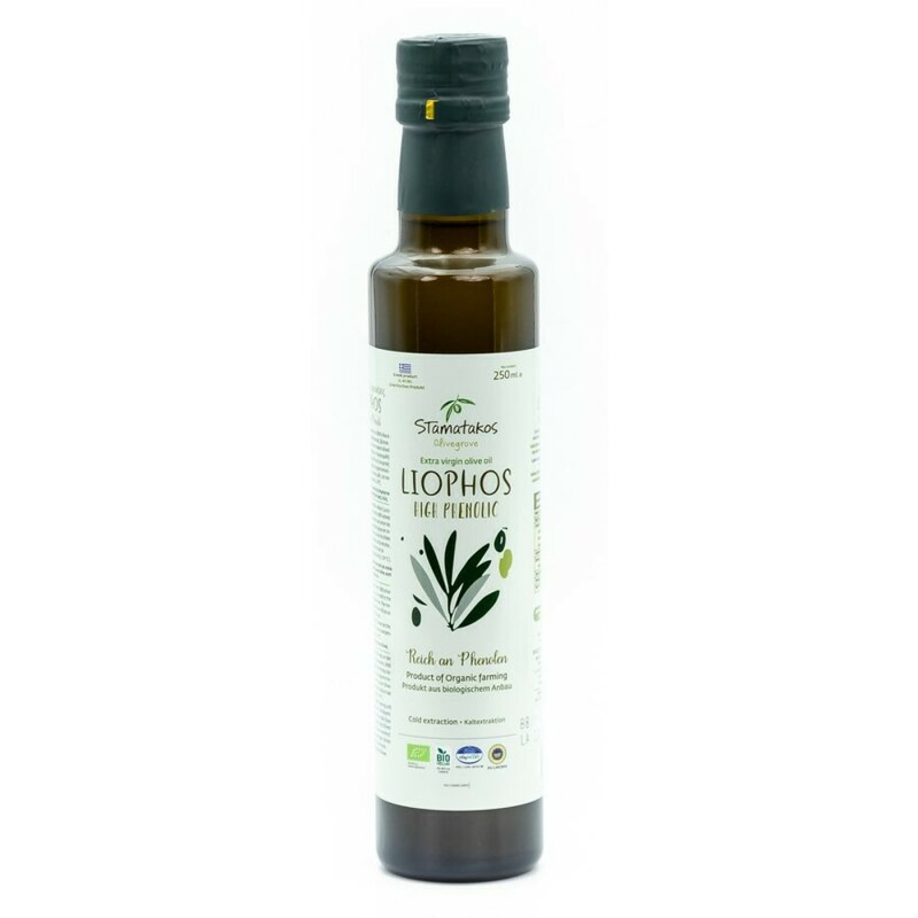 Ulei de masline extravirgin liphos high phenolic bio 250ml Stamatakos Olivegrove
