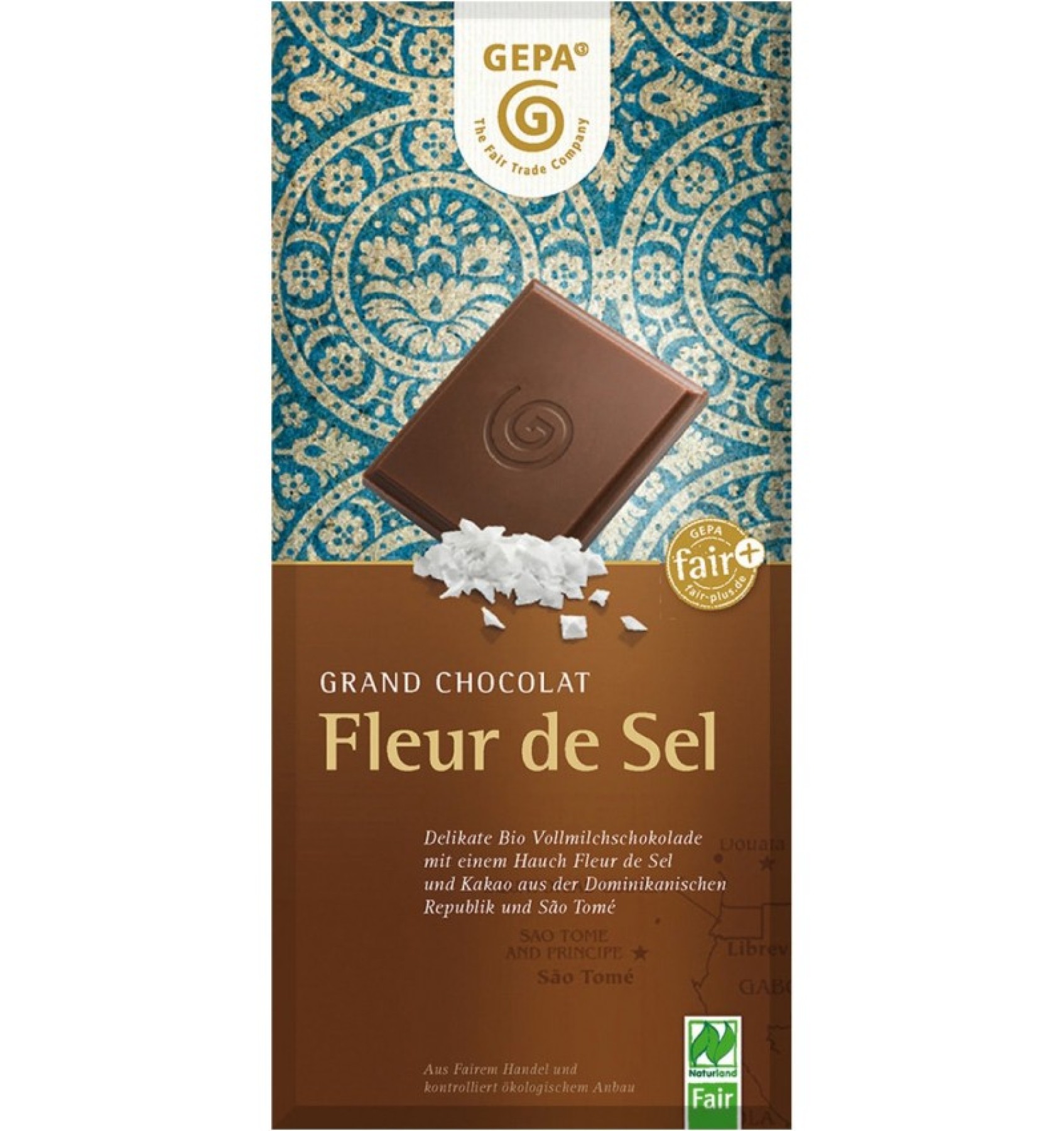 Ciocolata bio cu lapte si sare, 100g