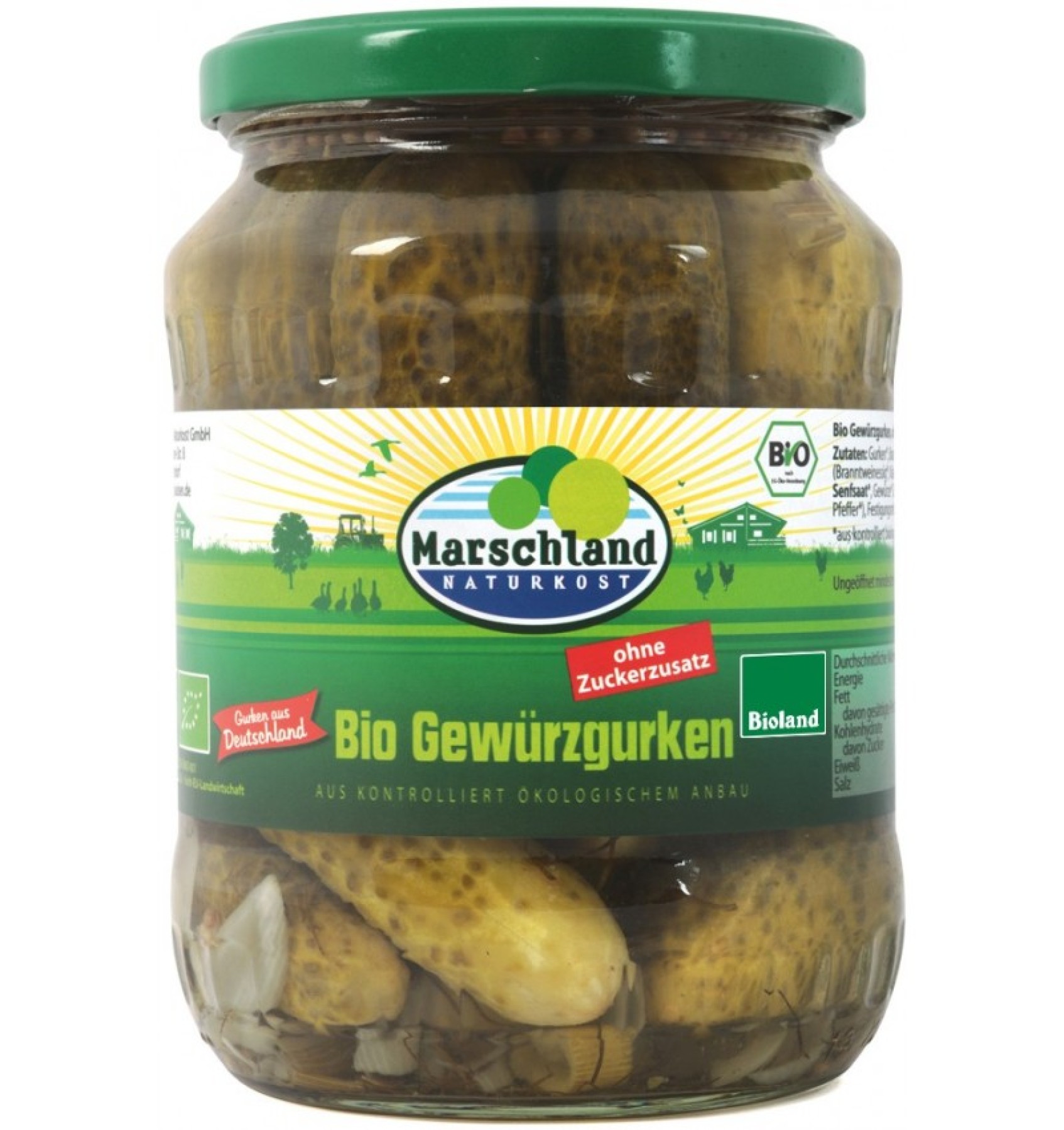 Castraveti bio condimentati, fara zahar, 670/360 g