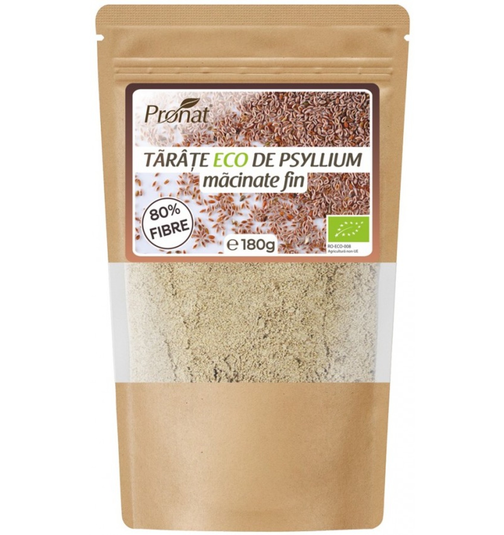 Tarate bio de psyllium macinate fin, 180 g