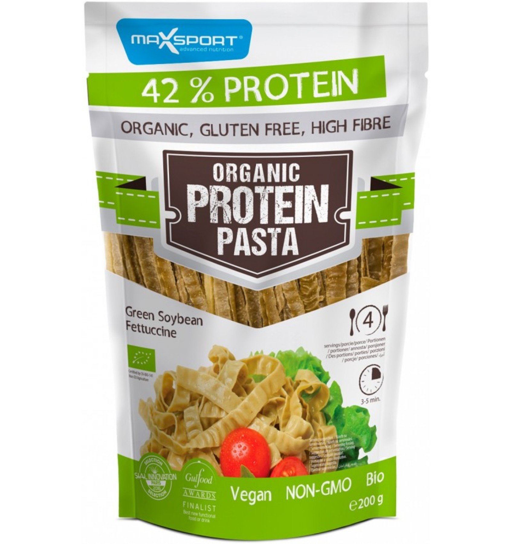 Paste bio de soia verde cu continut ridicat de proteine, 200g max sport