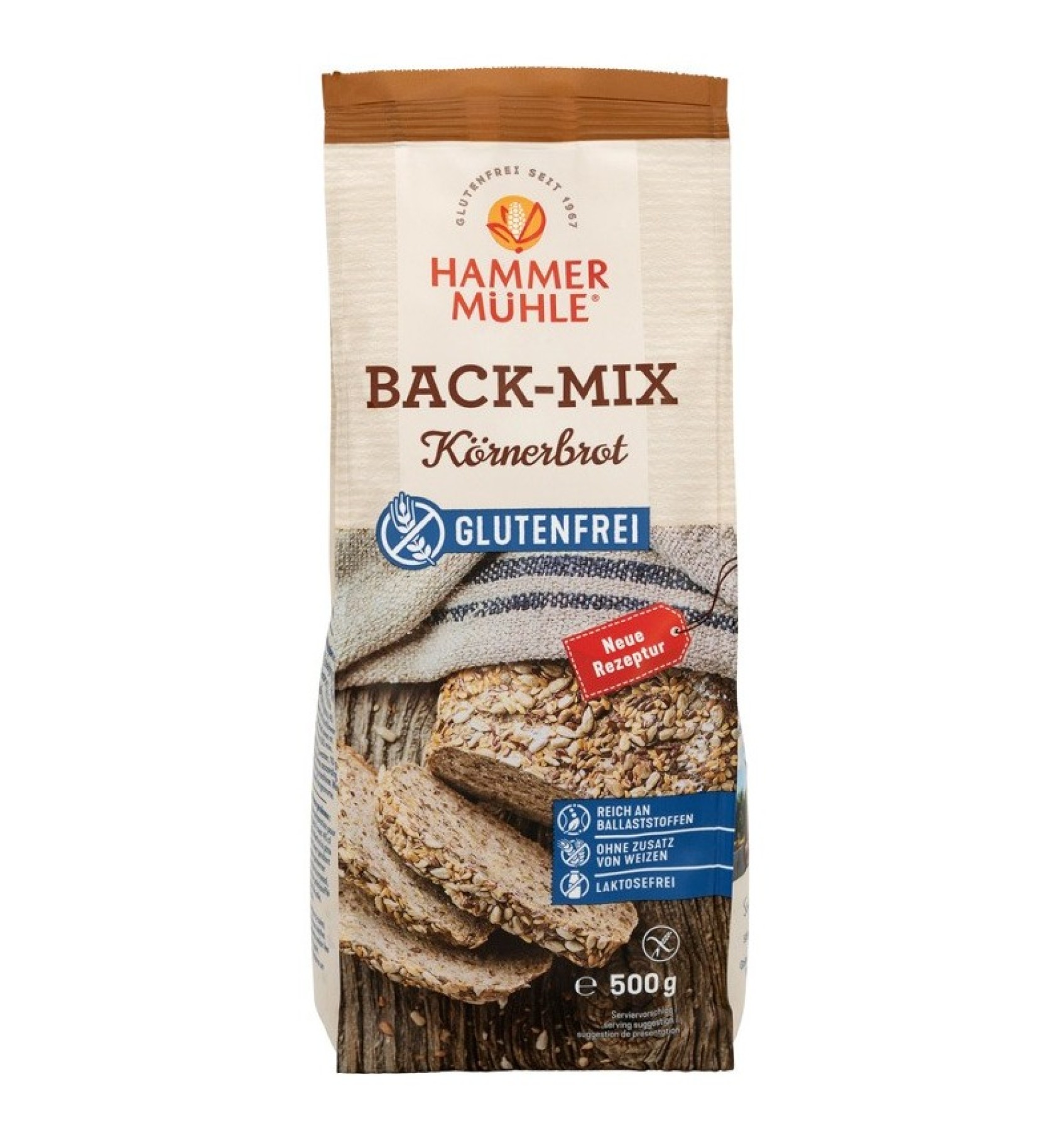 PREMIX PENTRU PAINE MULTICEREALE CU SEMINTE, FARA GLUTEN, 500G HAMMER