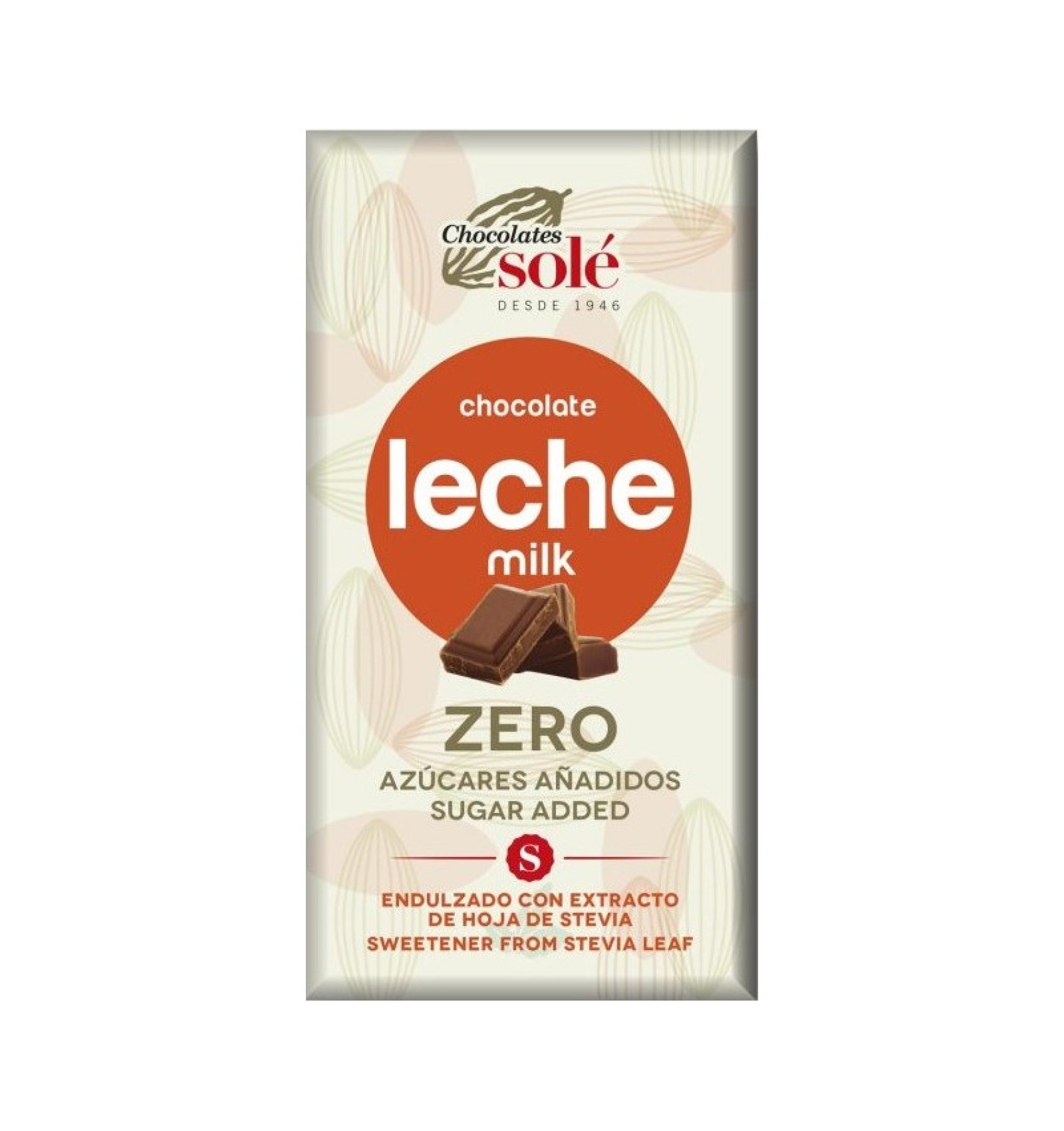 Ciocolata cu lapte minim 39% cacao, cu stevie, 100g Chocolates