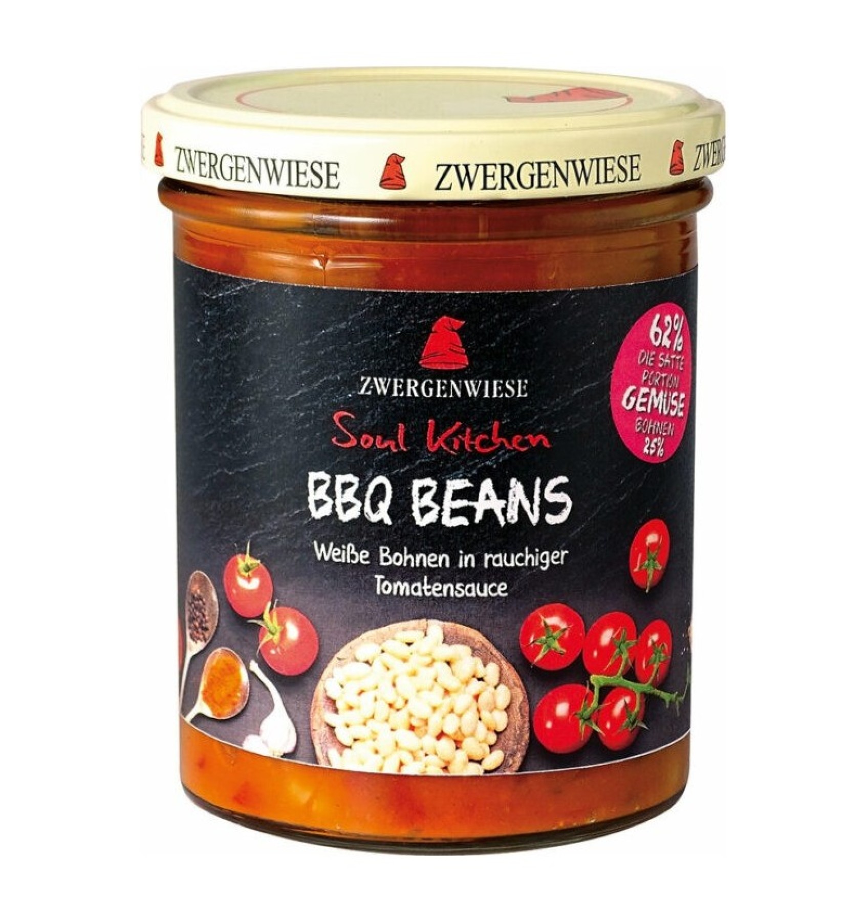 Fasole alba bio in sos de rosii BBQ, 370g