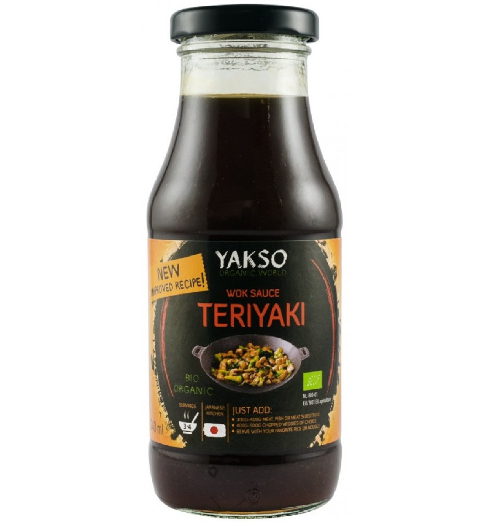 Sos bio pentru wok Teriyaki, 240ml
