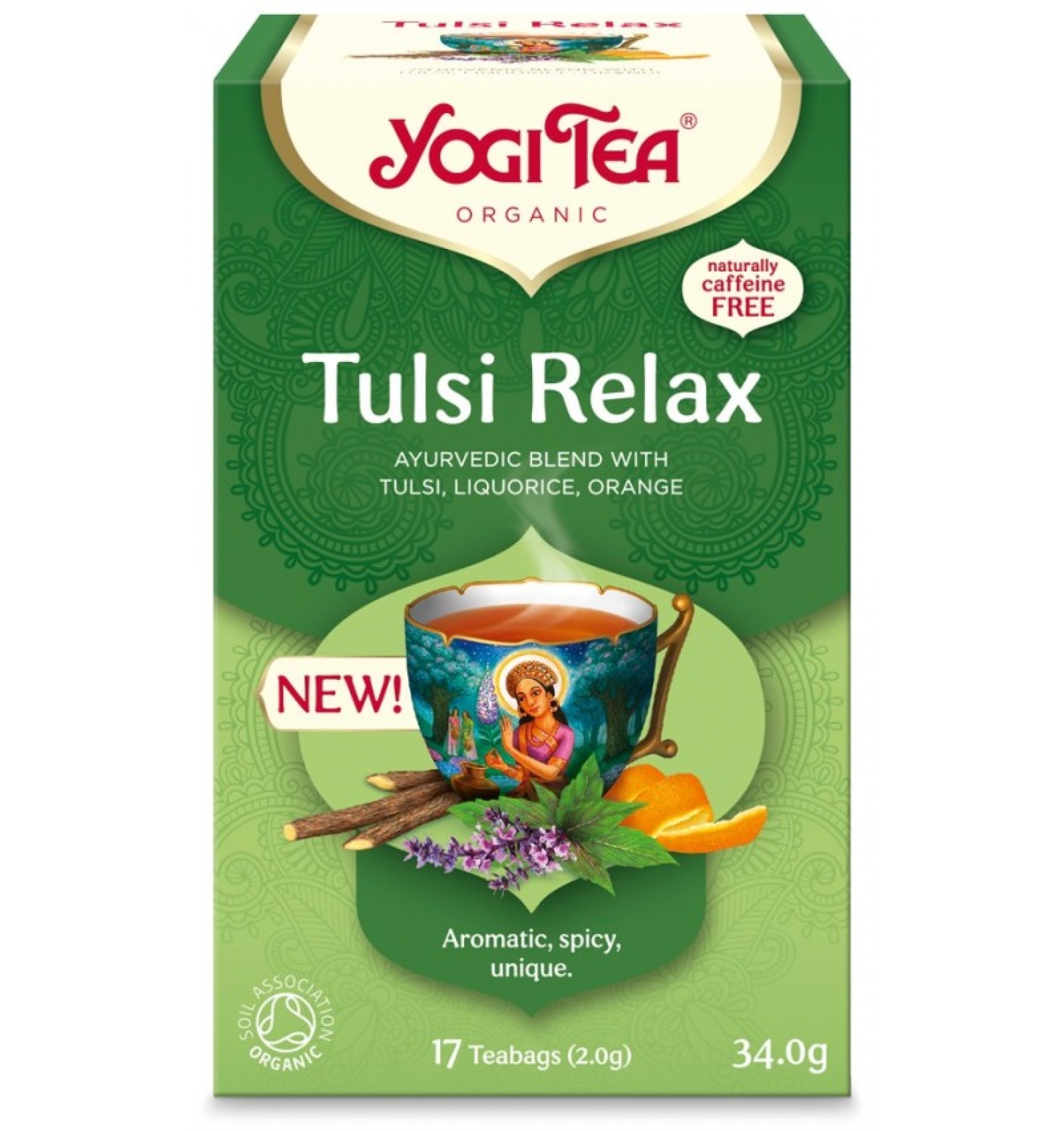 Ceai bio Tulsi Relax 17 pliculete a 2,0 g (34,0 g) Yogi
