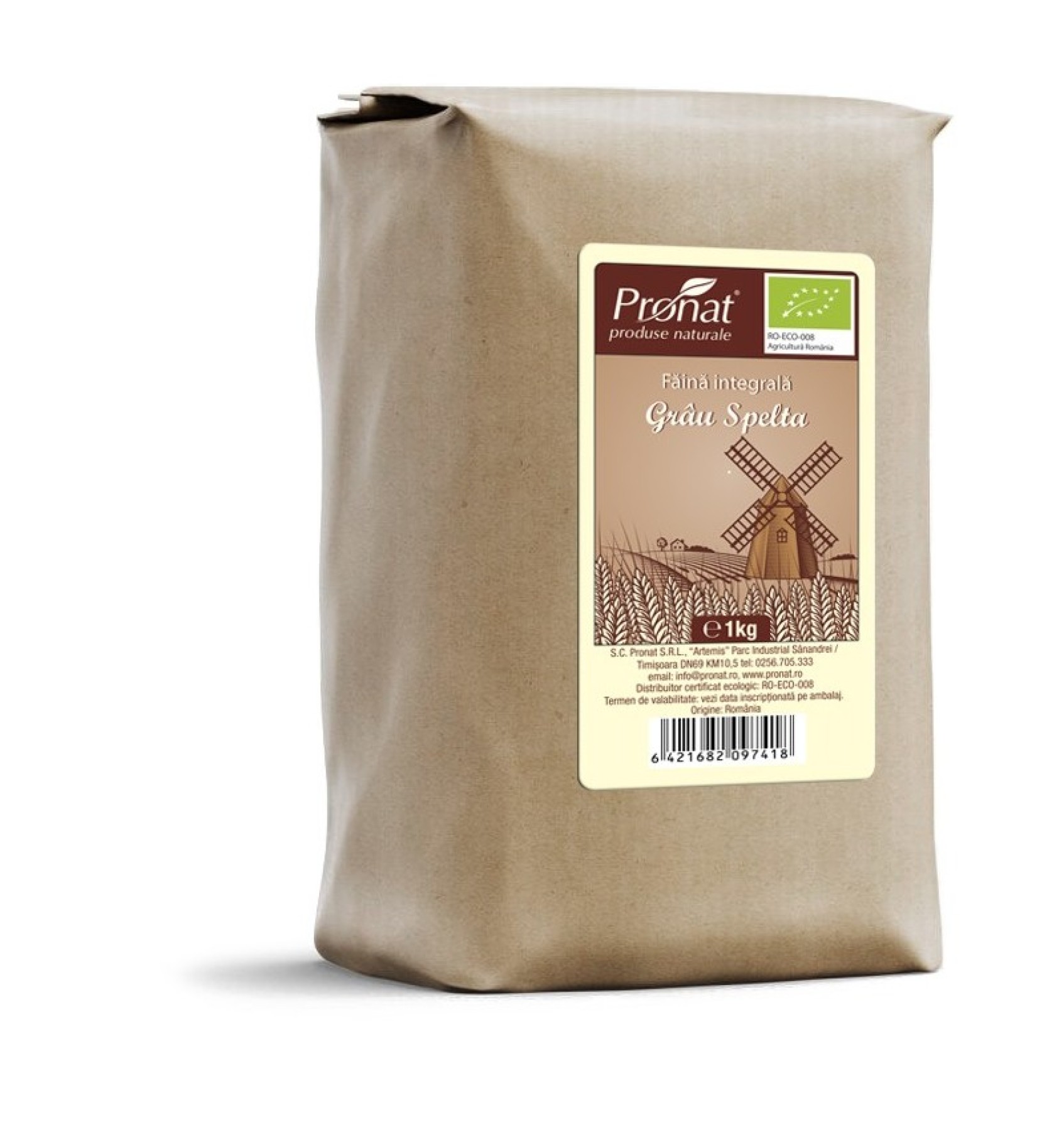 Faina integrala de grau spelta bio, 1kg
