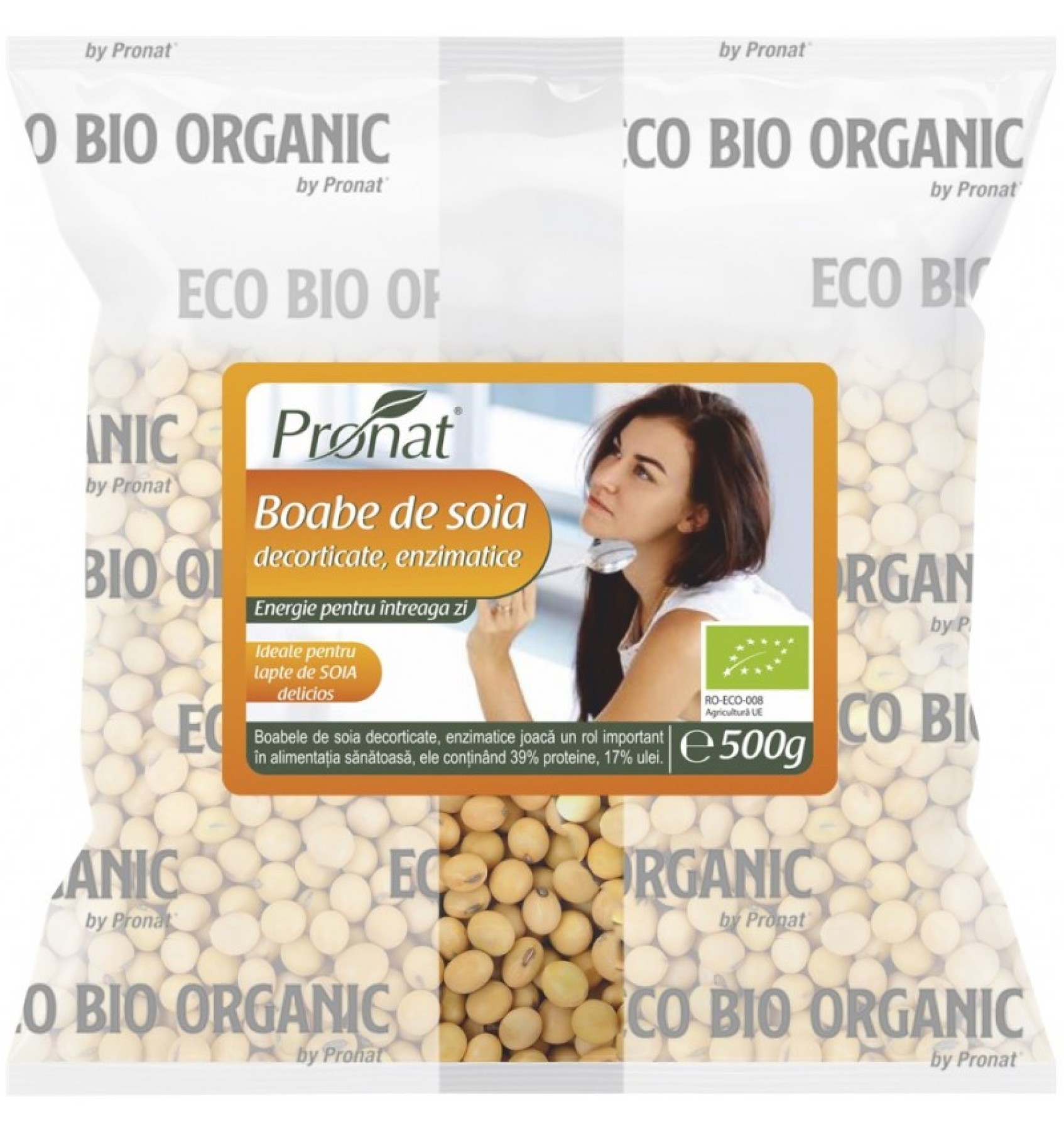 Boabe de soia bio enzimatice, 500g