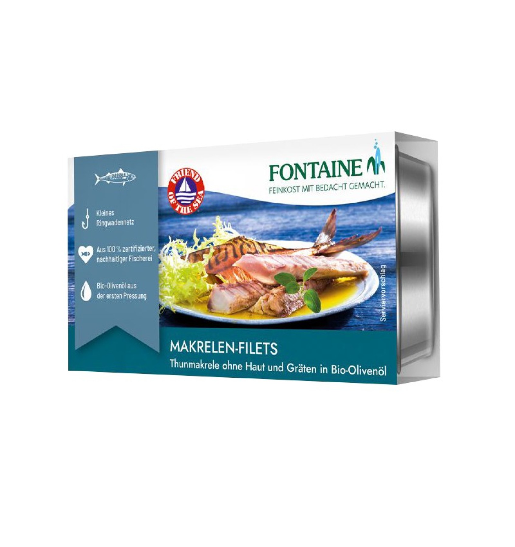 File de macrou in ulei bio de masline extravirgin - 120 g