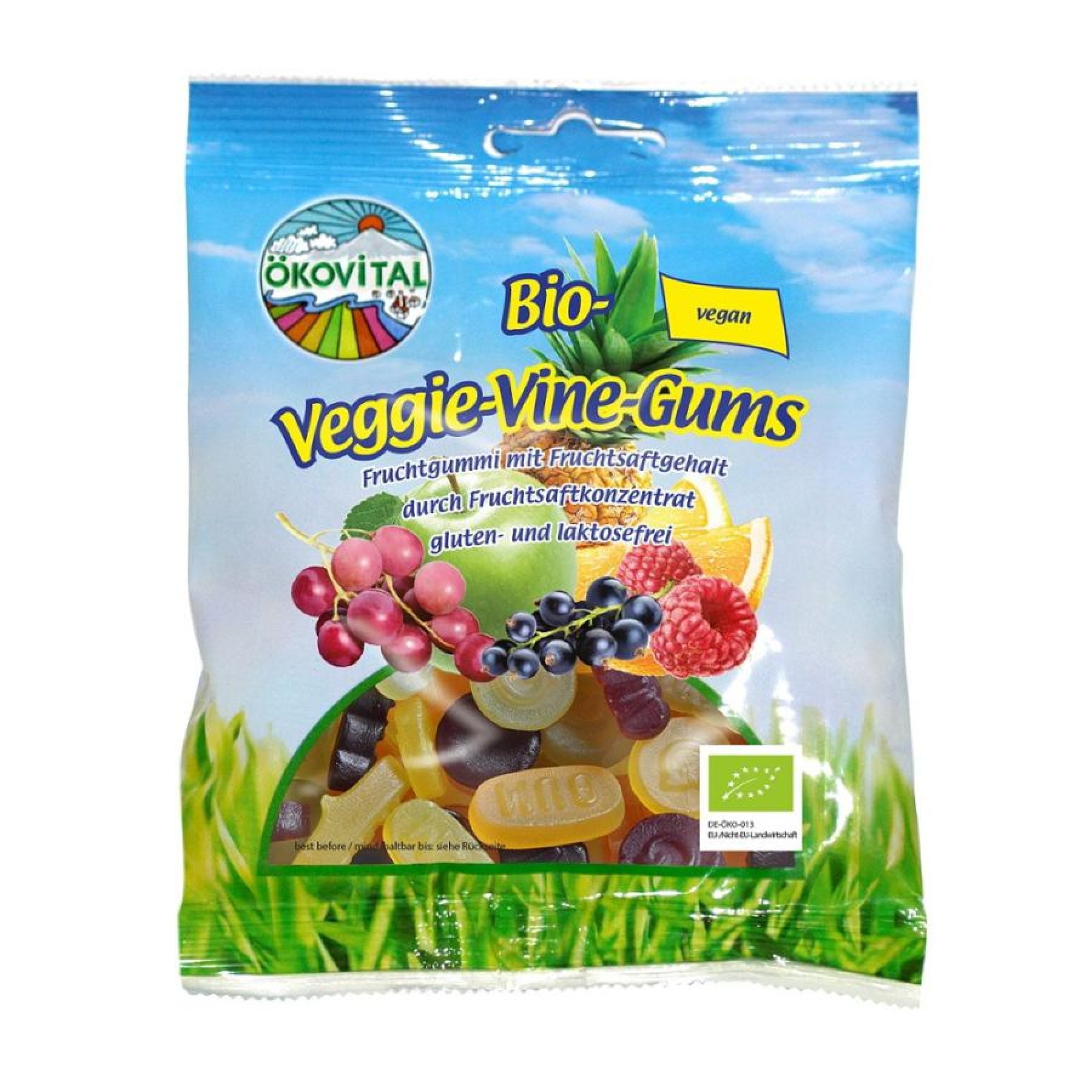 Jeleuri vegane cu fructe fara gluten si lactoza, eco - 80 g