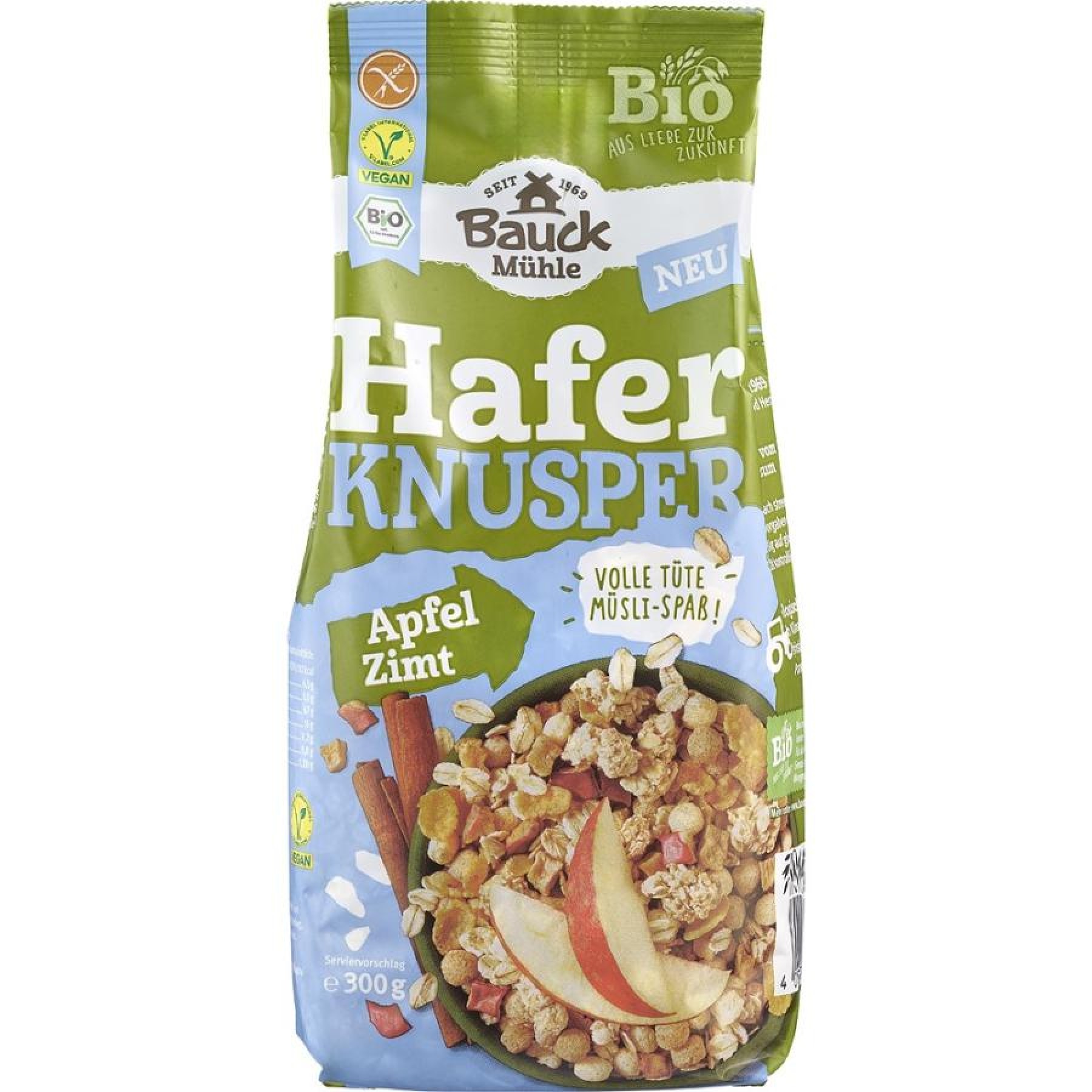 Musli crocant cu ovaz mere si scortisoara fara gluten, eco - 300 g