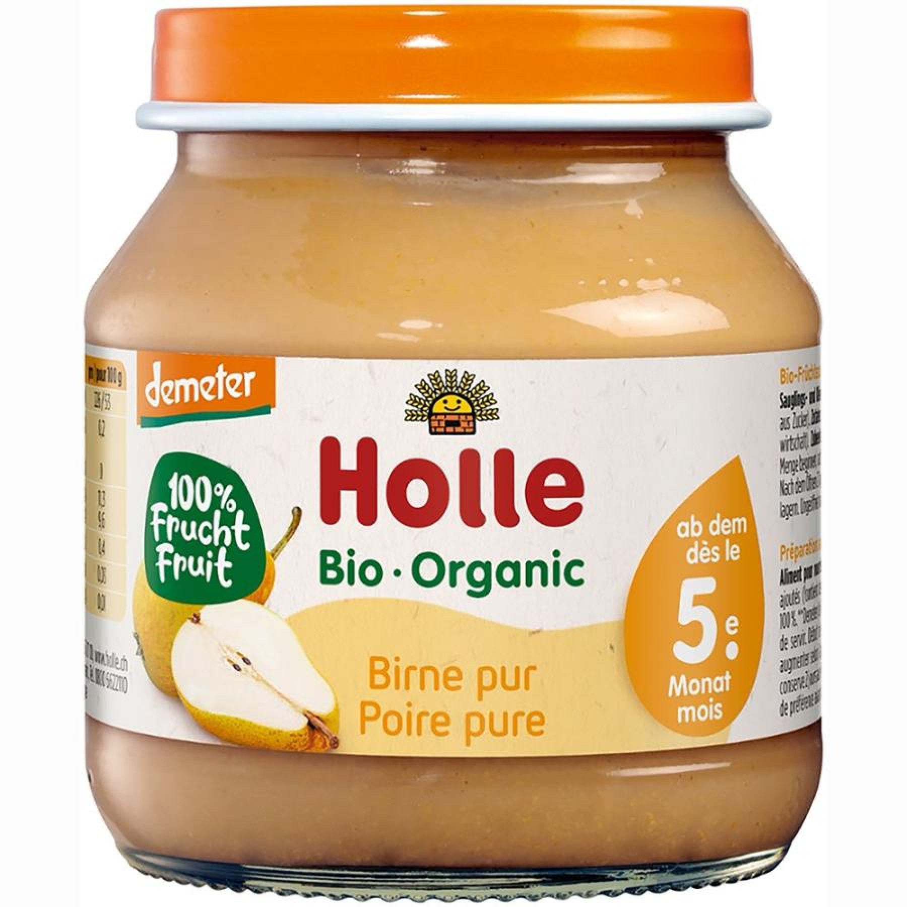 Piure bio de pere pentru copii 5 luni - 125 g