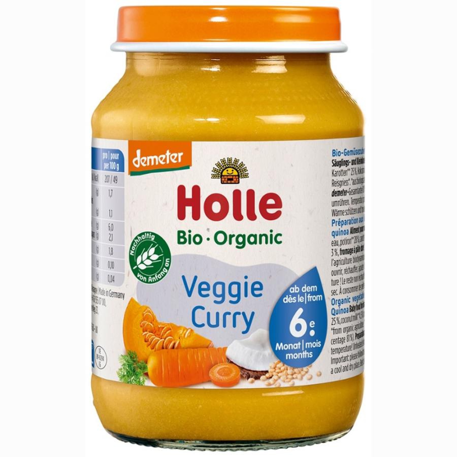 Curry vegetarian pentru copii 6 luni, eco - 190 g