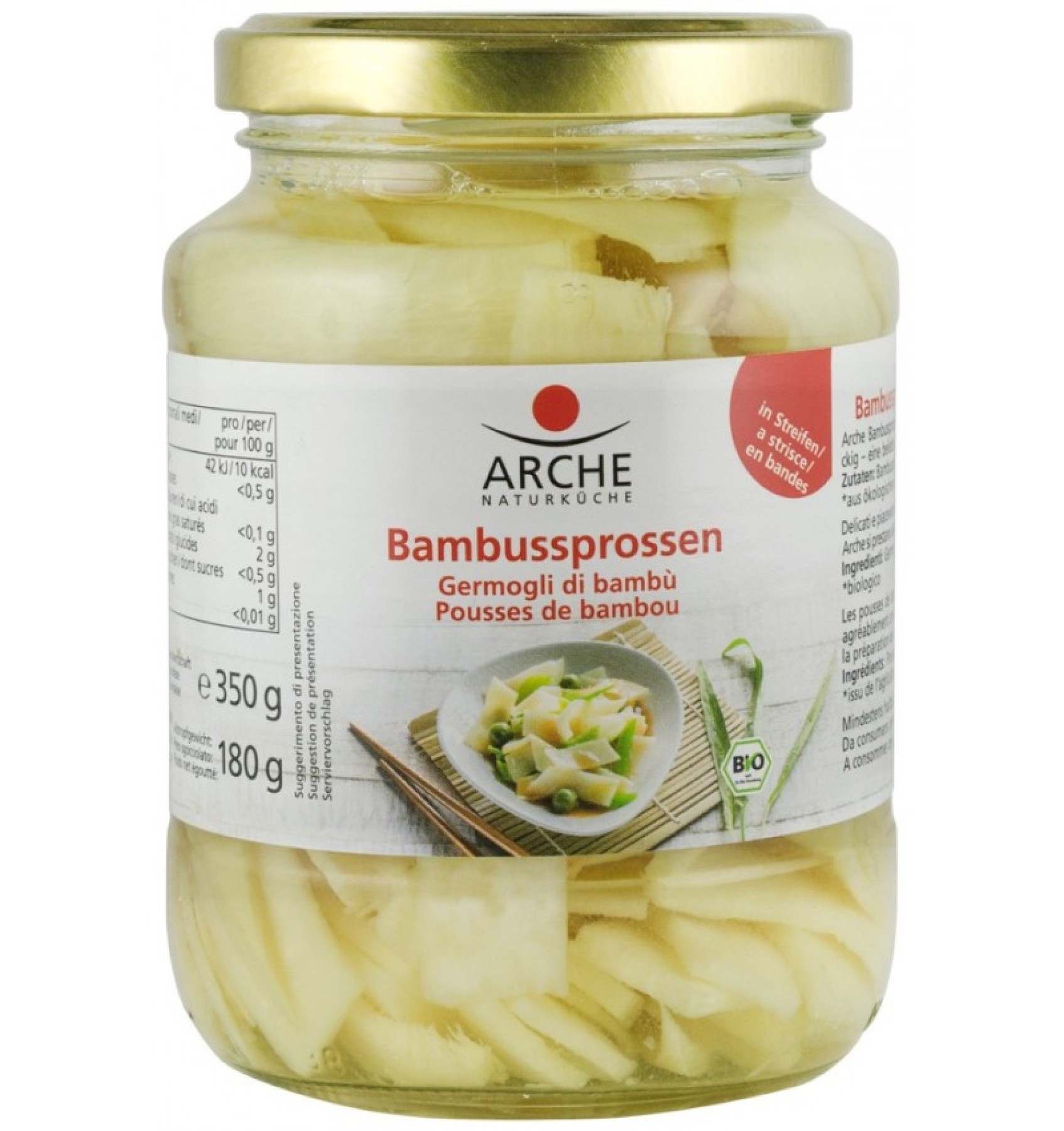 FELII DE BAMBUS BIO IN SARAMURA, 350 G