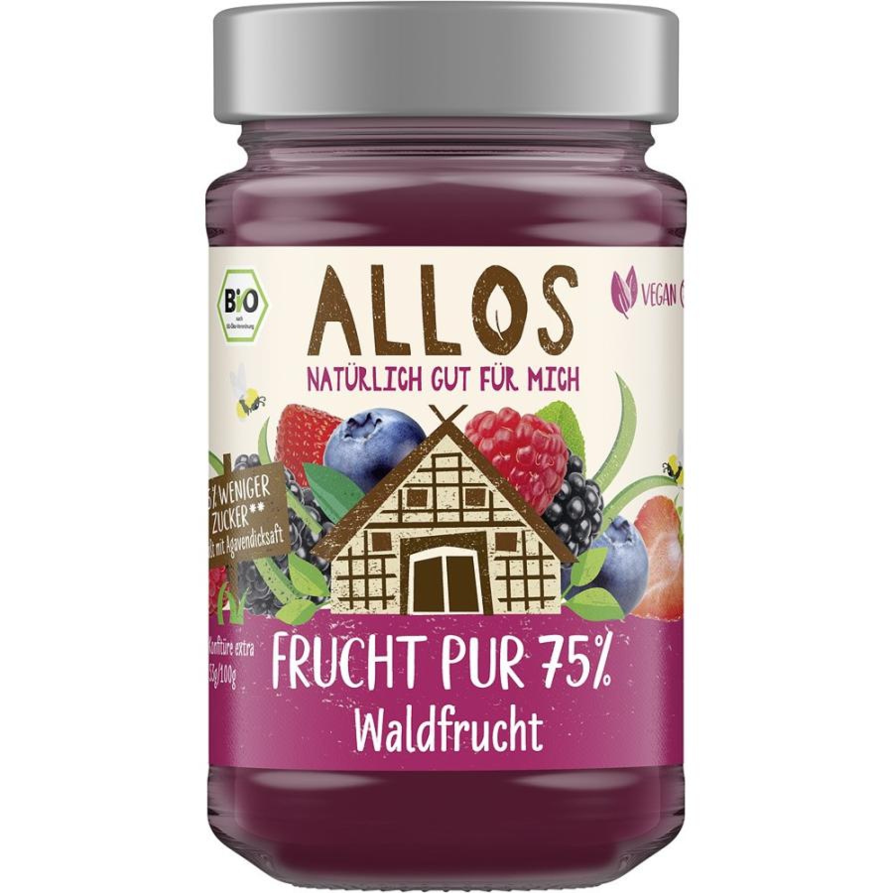 Dulceata bio de fructe de padure cu sirop de agave - 250 g