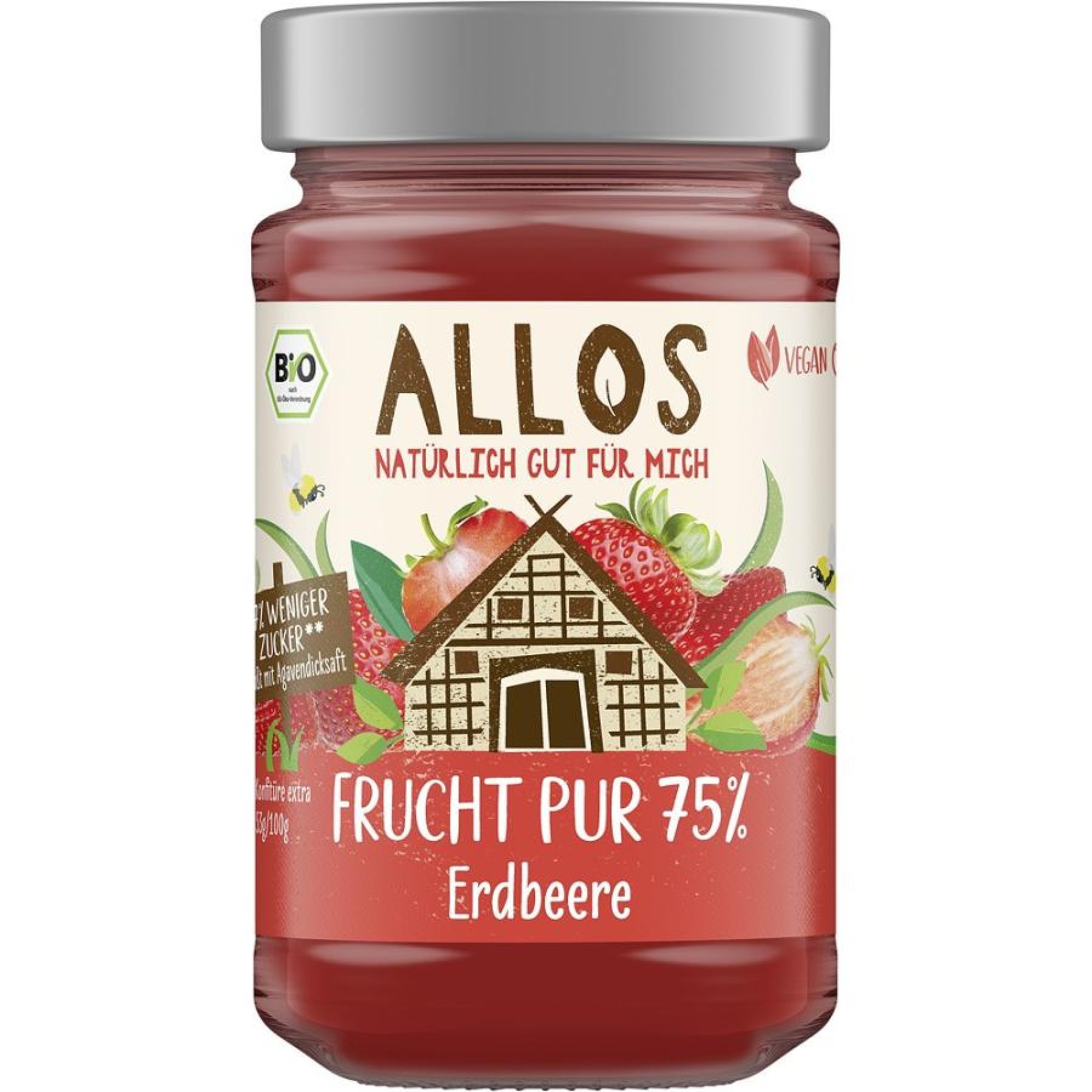 Dulceata bio de capsuni cu sirop de agave - 250 g