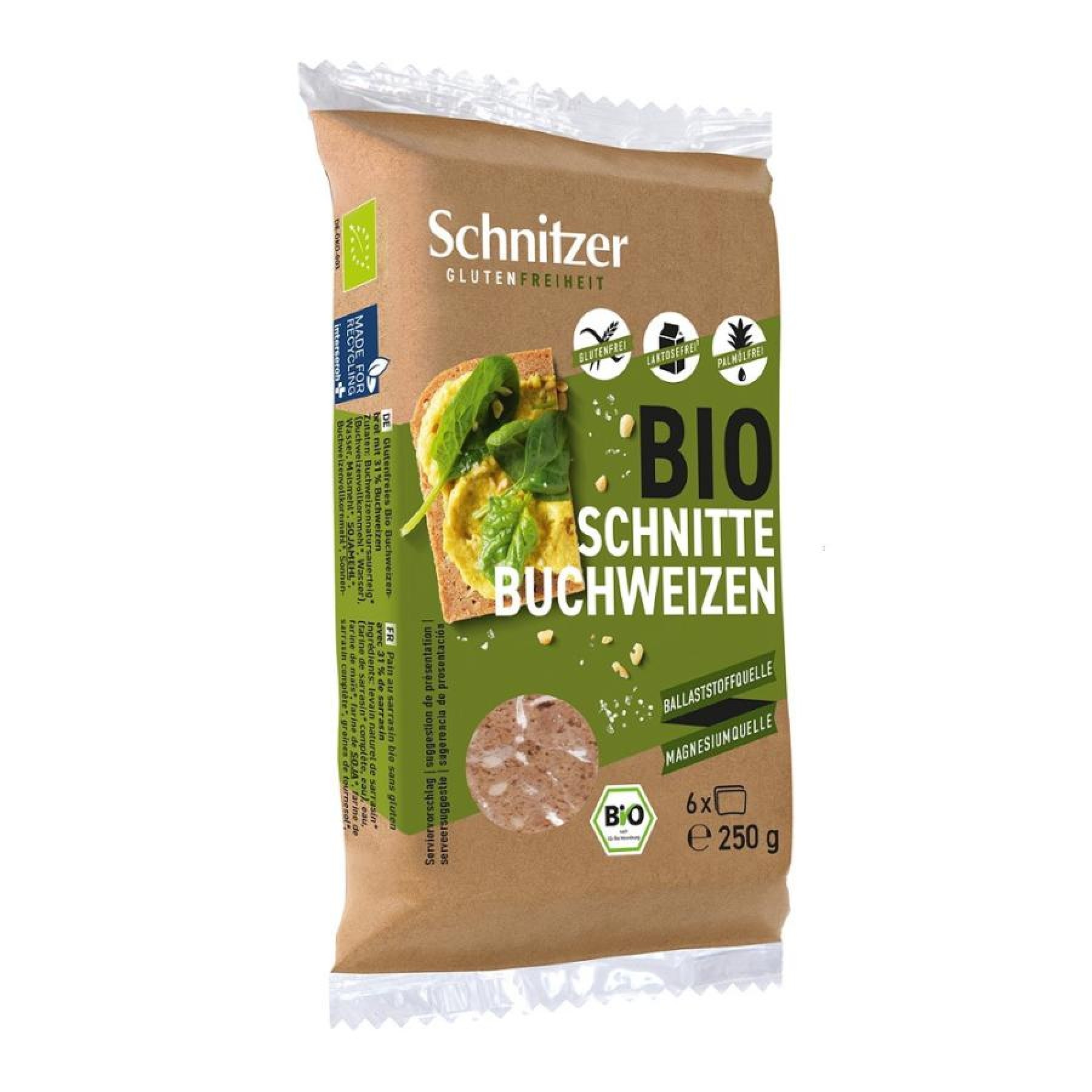 Paine din hrisca FARA GLUTEN si LACTOZA - 250 g