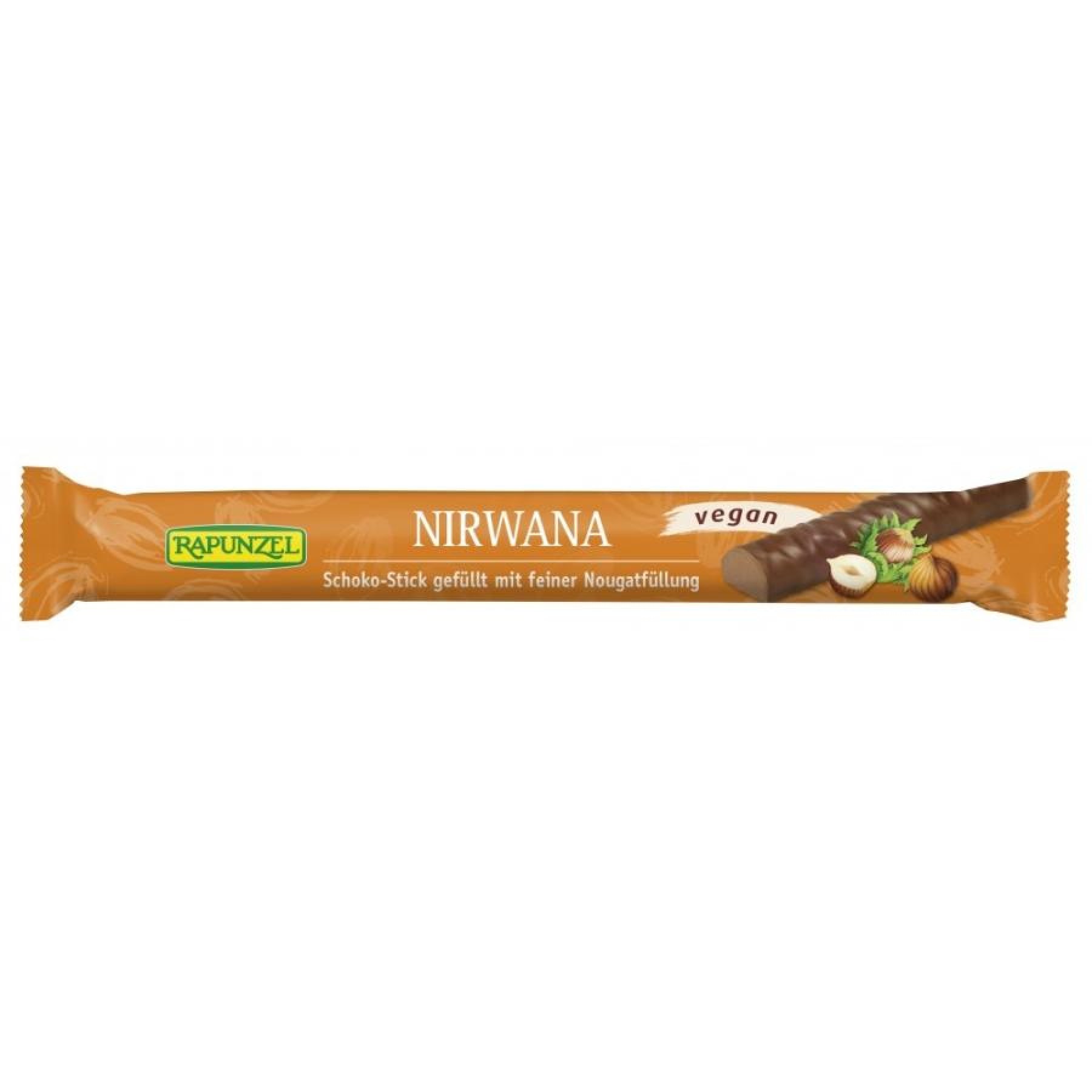Stick nirwana cu ciocolata si crema de alune vegan, eco - 22 g