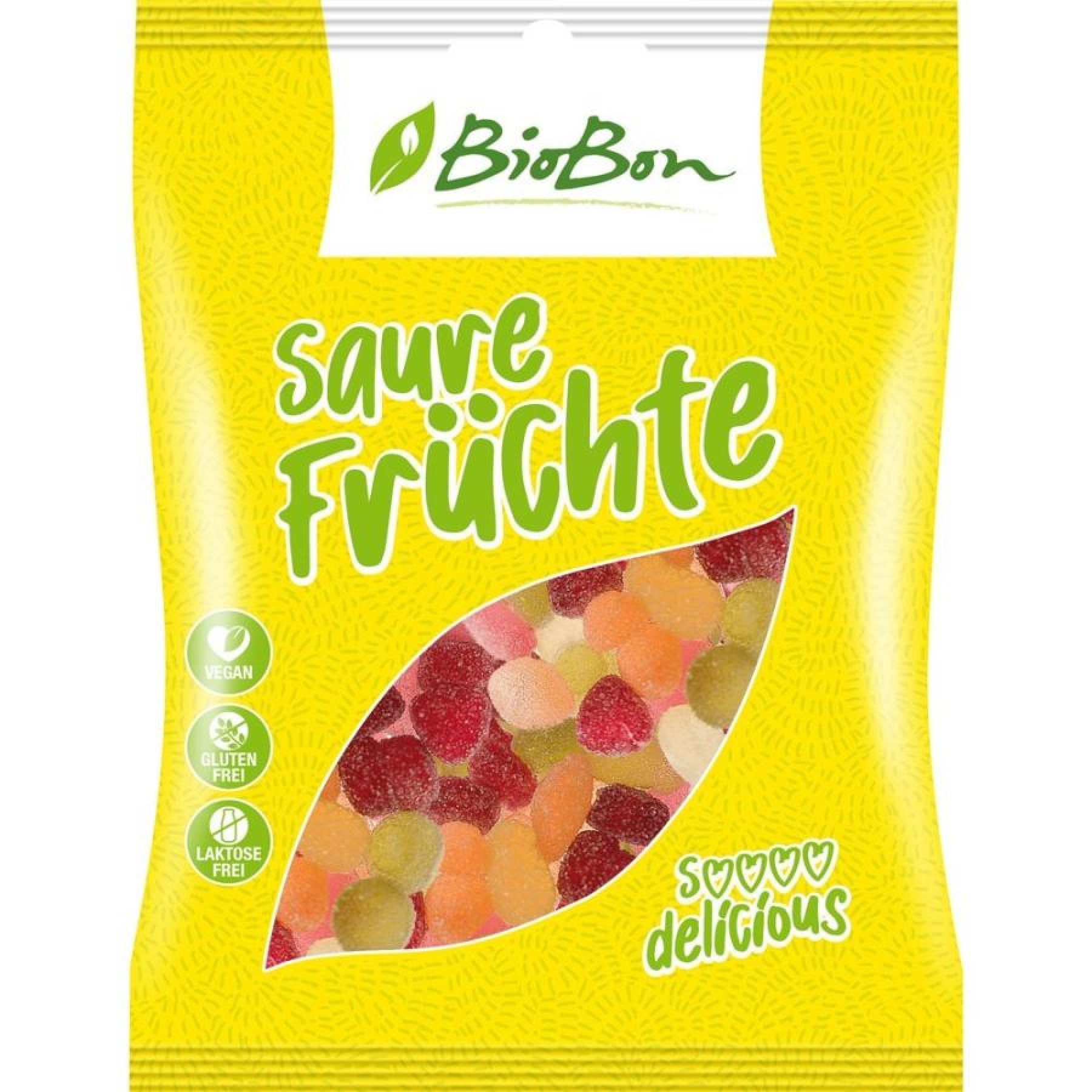 Jeleuri acrisoare de fructe fara gluten si lactoza, eco - 100 g
