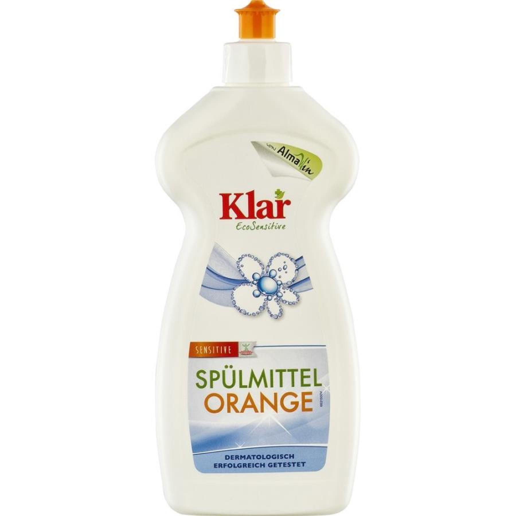 Detergent lichid sensitiv cu portocala pentru vase - 500 ml