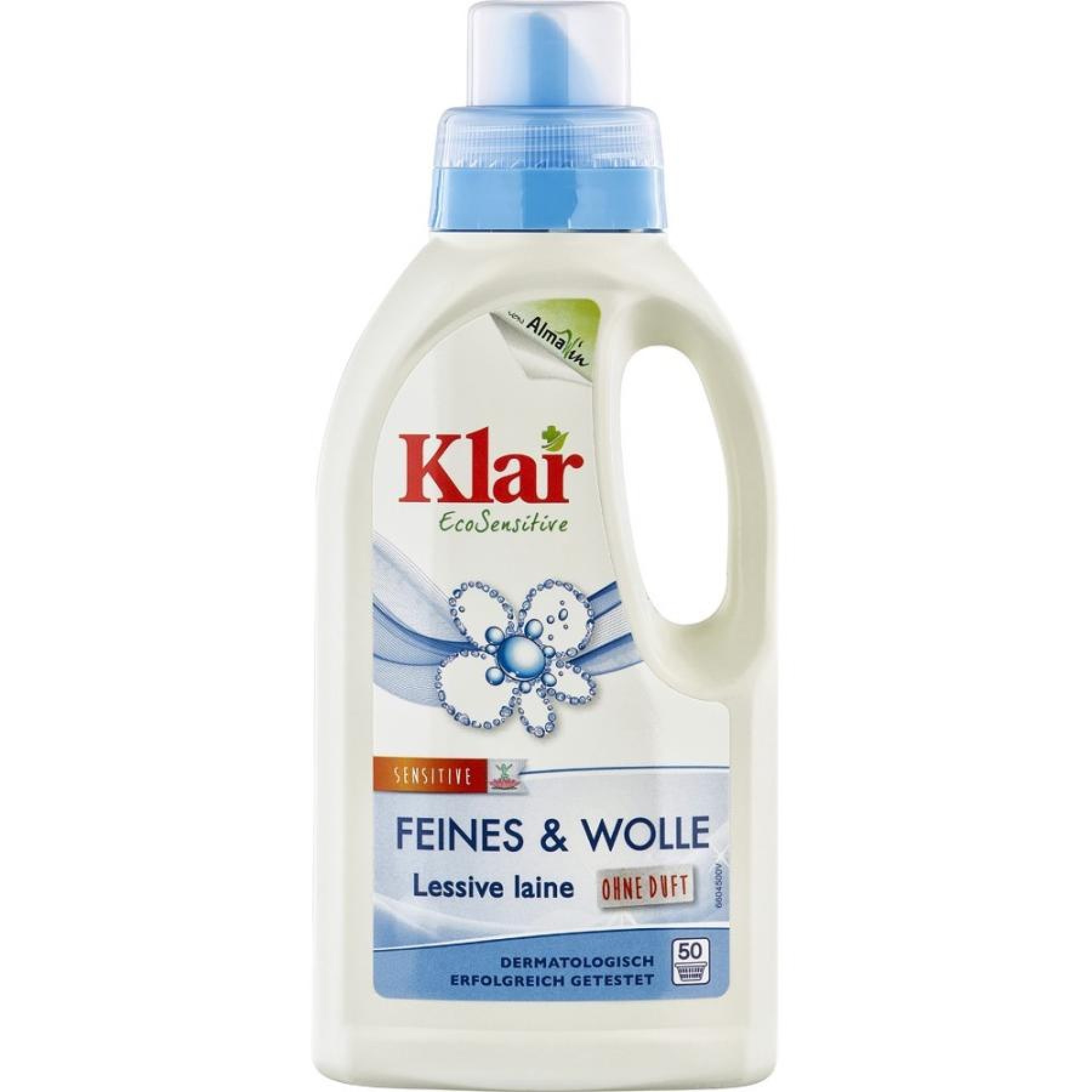 Detergent lichid sensitiv pentru rufe delicate si lana fara parfum - 500 ml