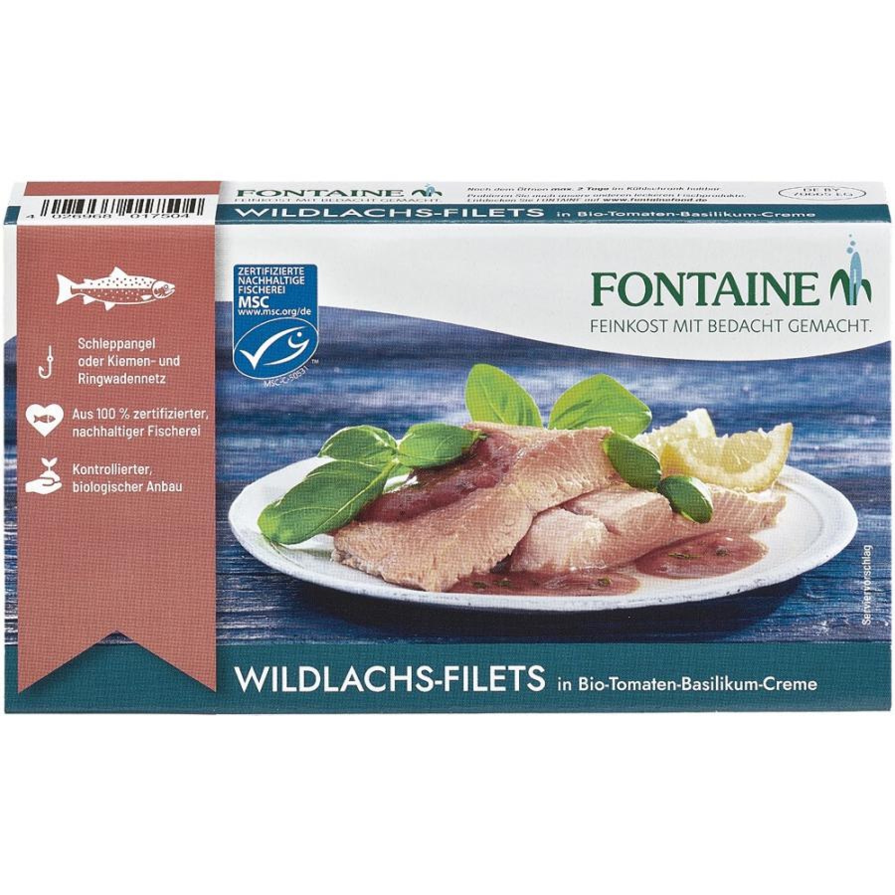 File de somon salbatic in sos de tomate cu busuioc - 200 g