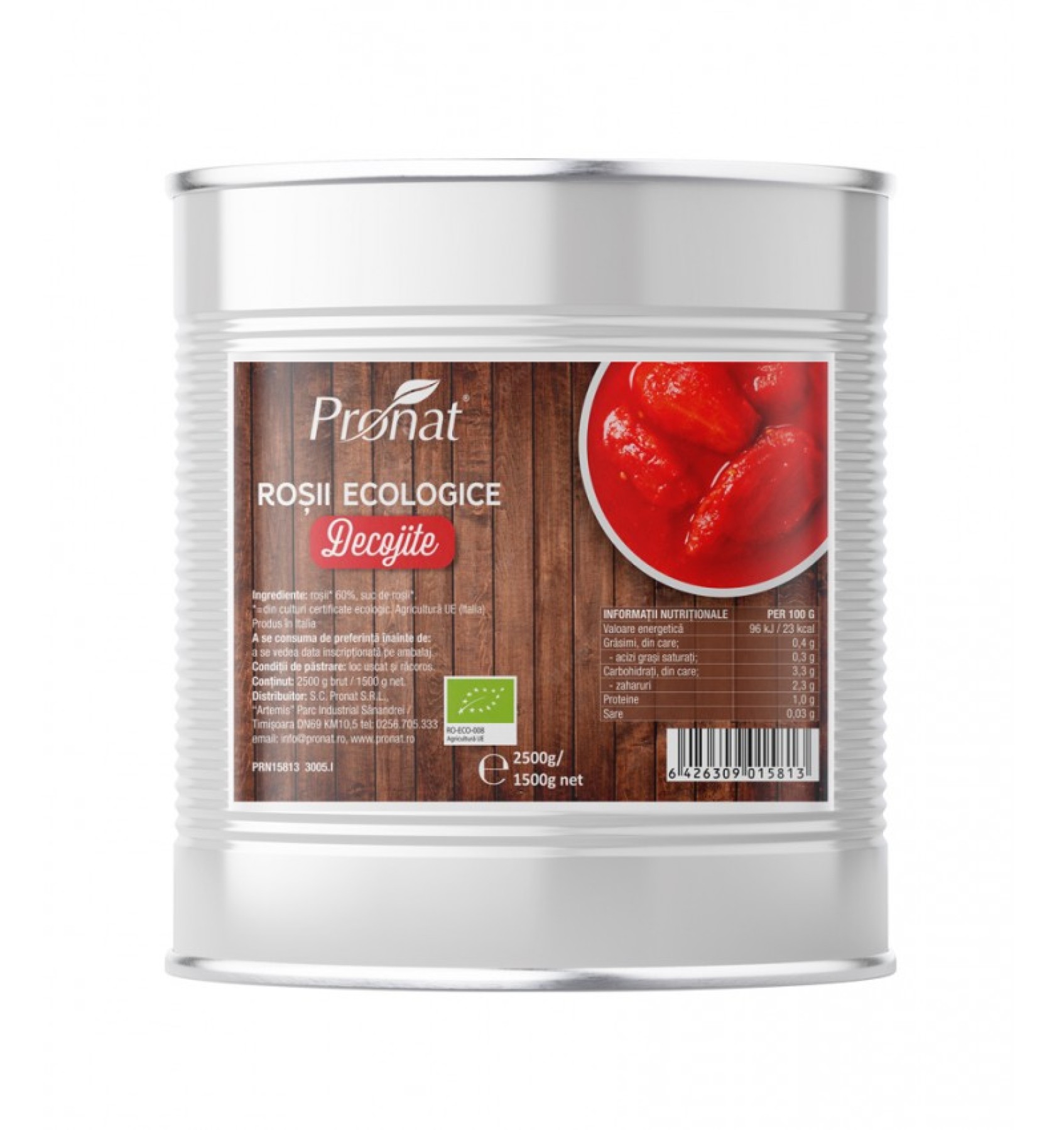 ECO/BIO Tomante fara pielita- in conserva- 2.5kg