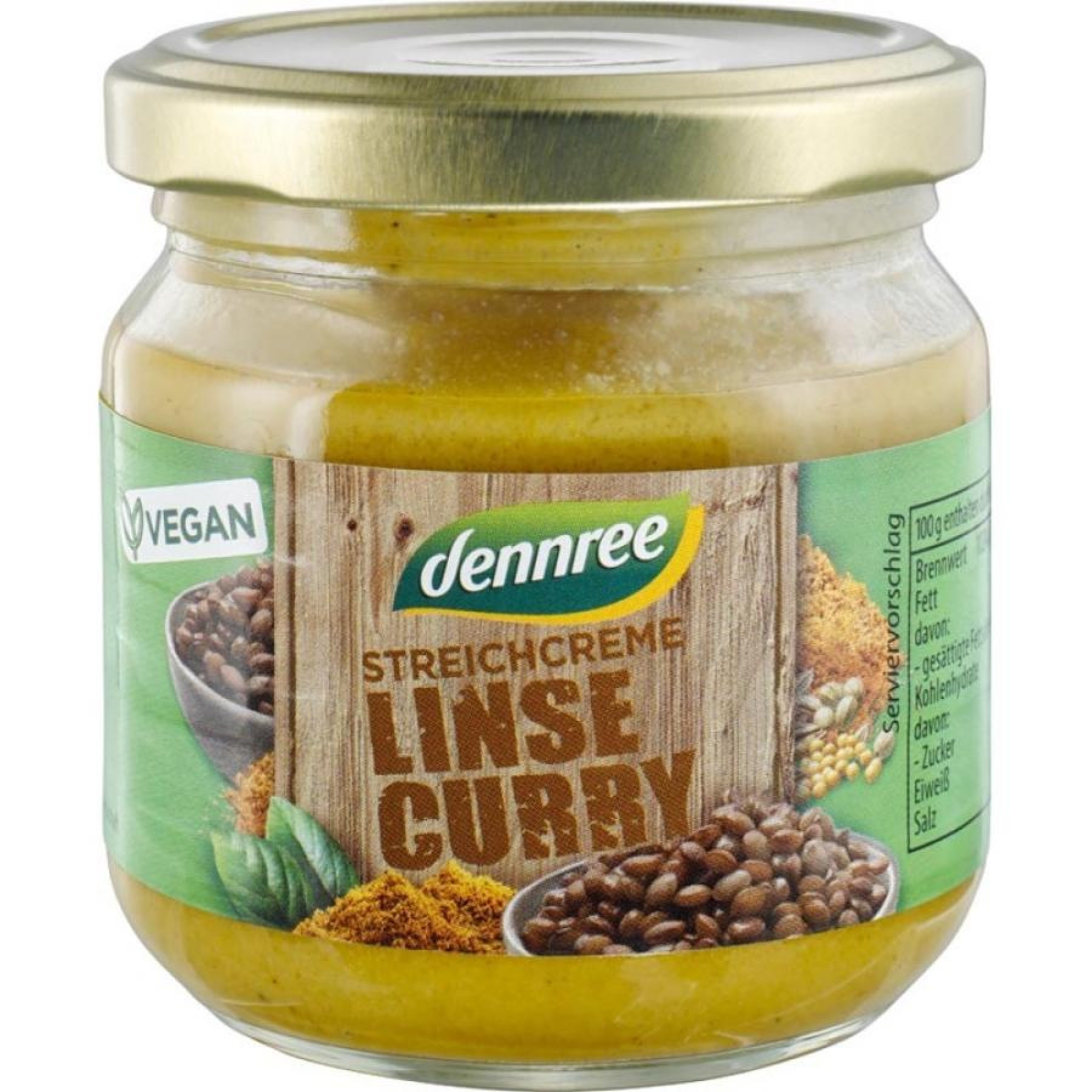 Pate vegetal cu linte si curry, eco - 180 g