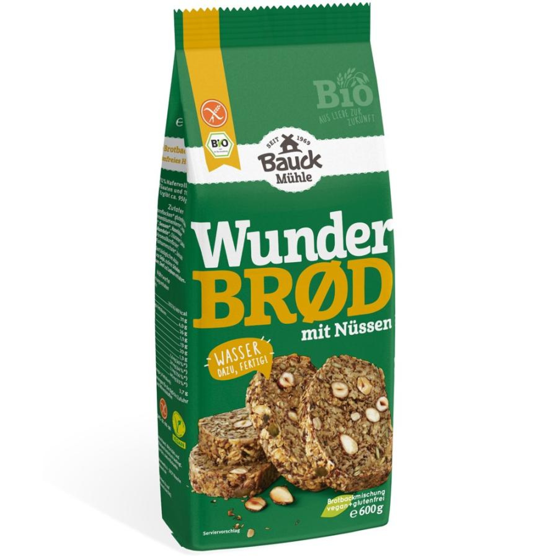 Mix de paine cu seminte si nuci fara gluten, eco - 600 g