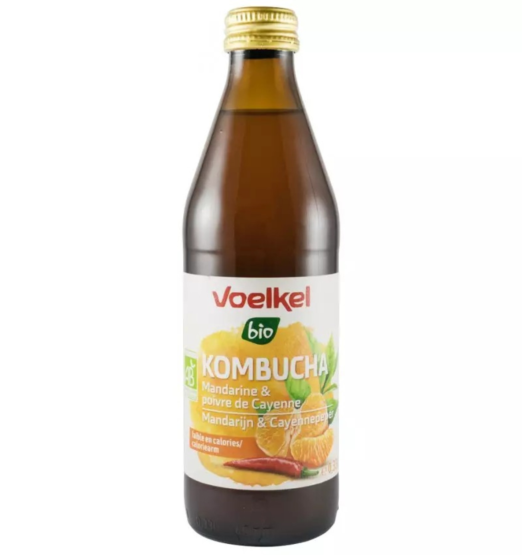Bautura bio Kombucha cu mandarine si piper cayenne, 0,33L