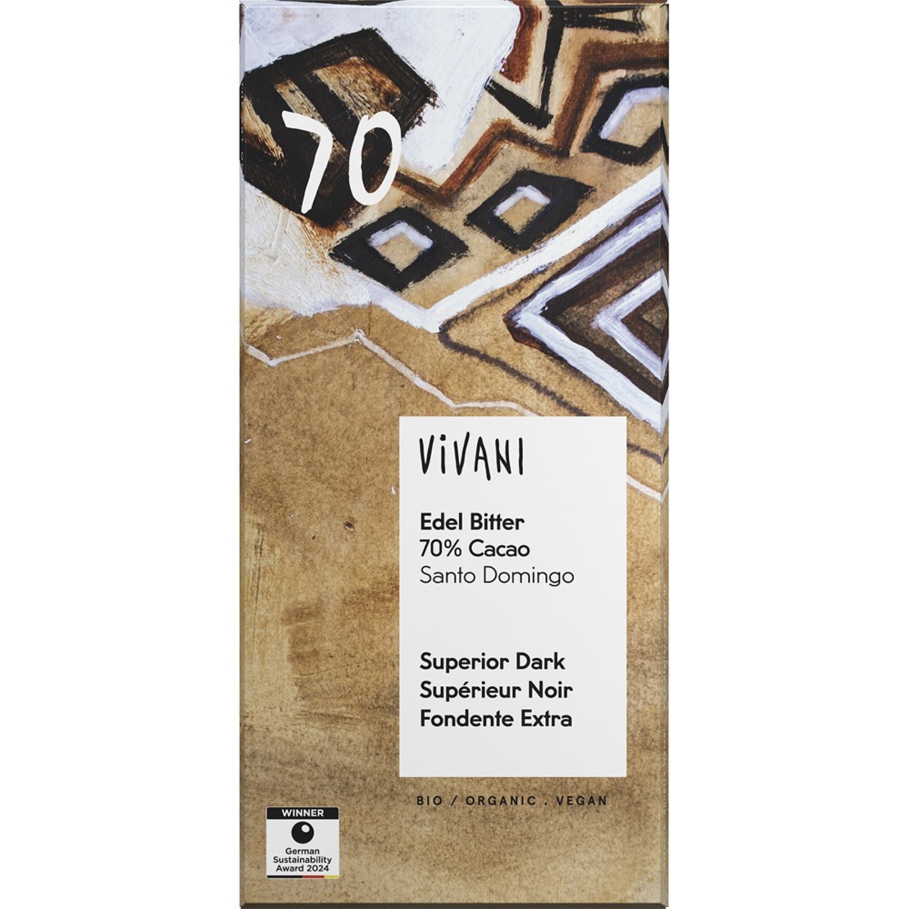 Ciocolata bio amaruie 70% cacao - 80 g