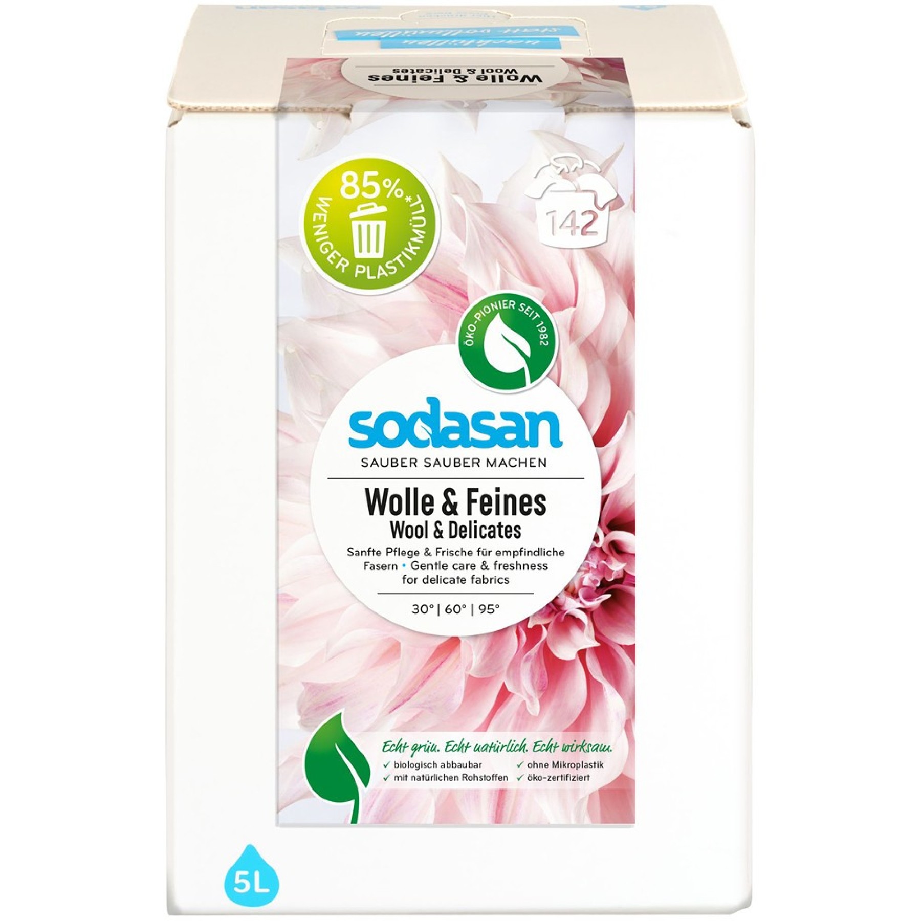 Detergent lichid pentru lana si rufe delicate - 5 L