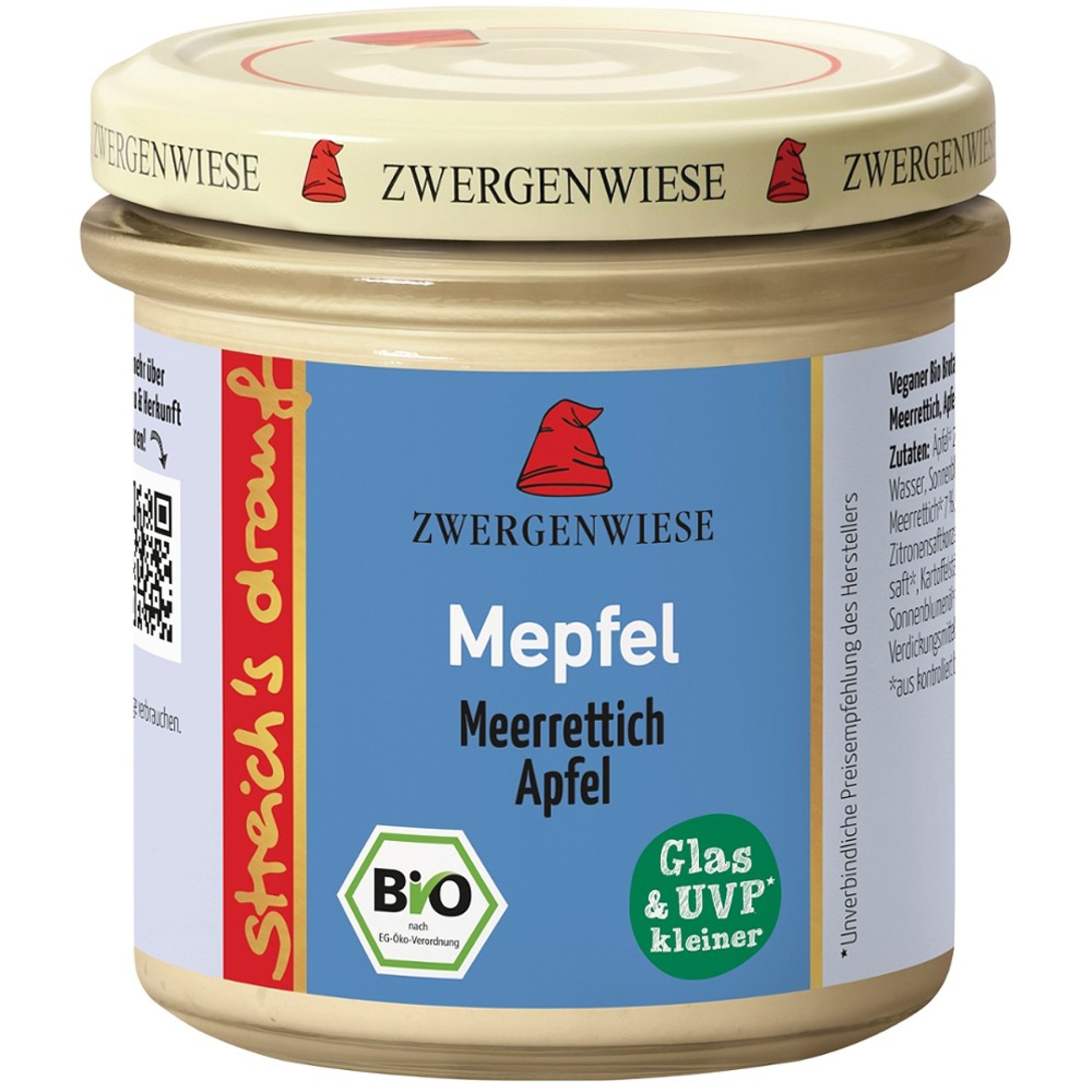 Crema tartinabila Mepfel cu hrean si mar fara gluten, eco - 135 g