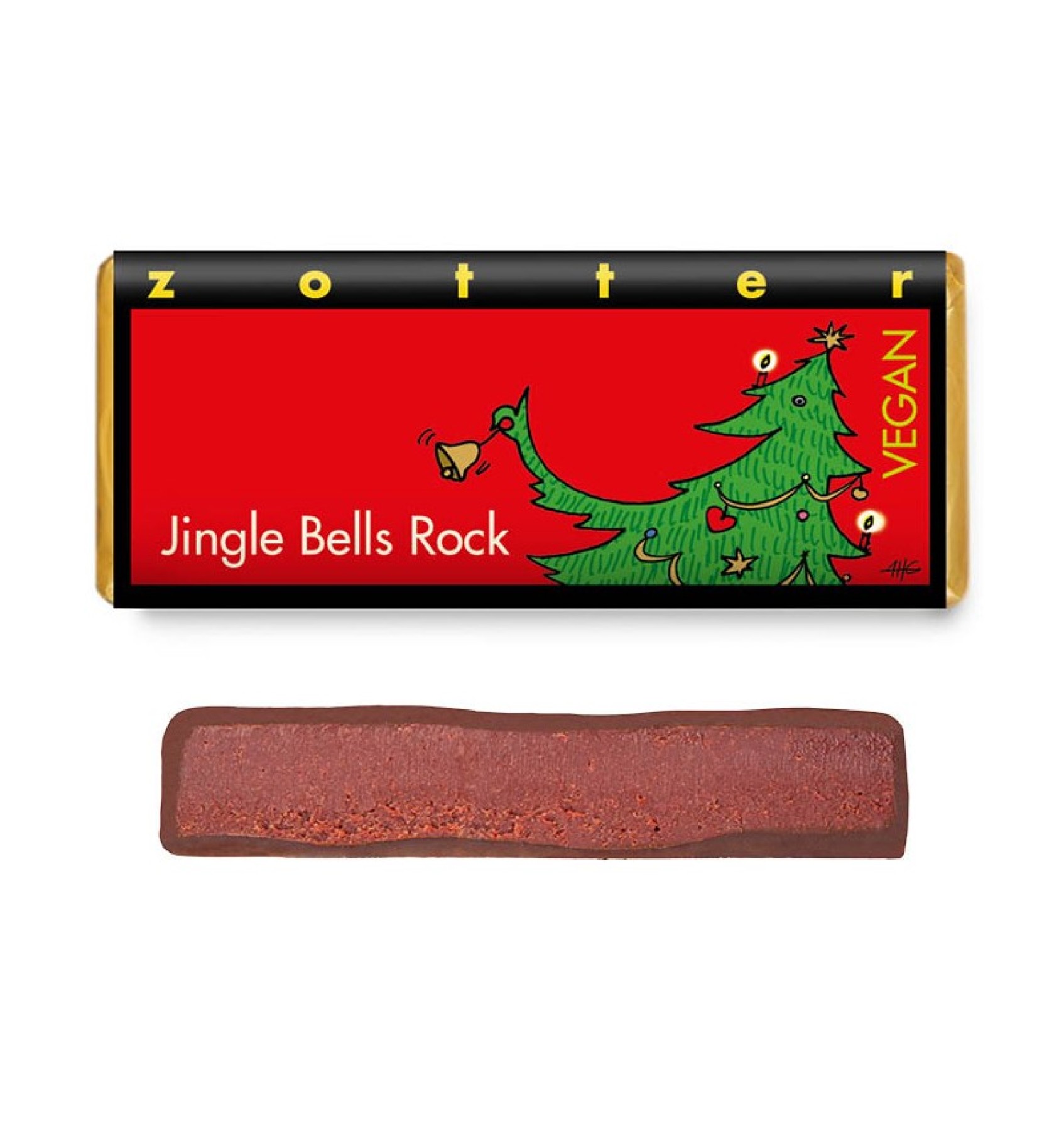 ECO/BIO Ciocolata Jingle Bells Rock 70gr BIO + FAIR, vegan