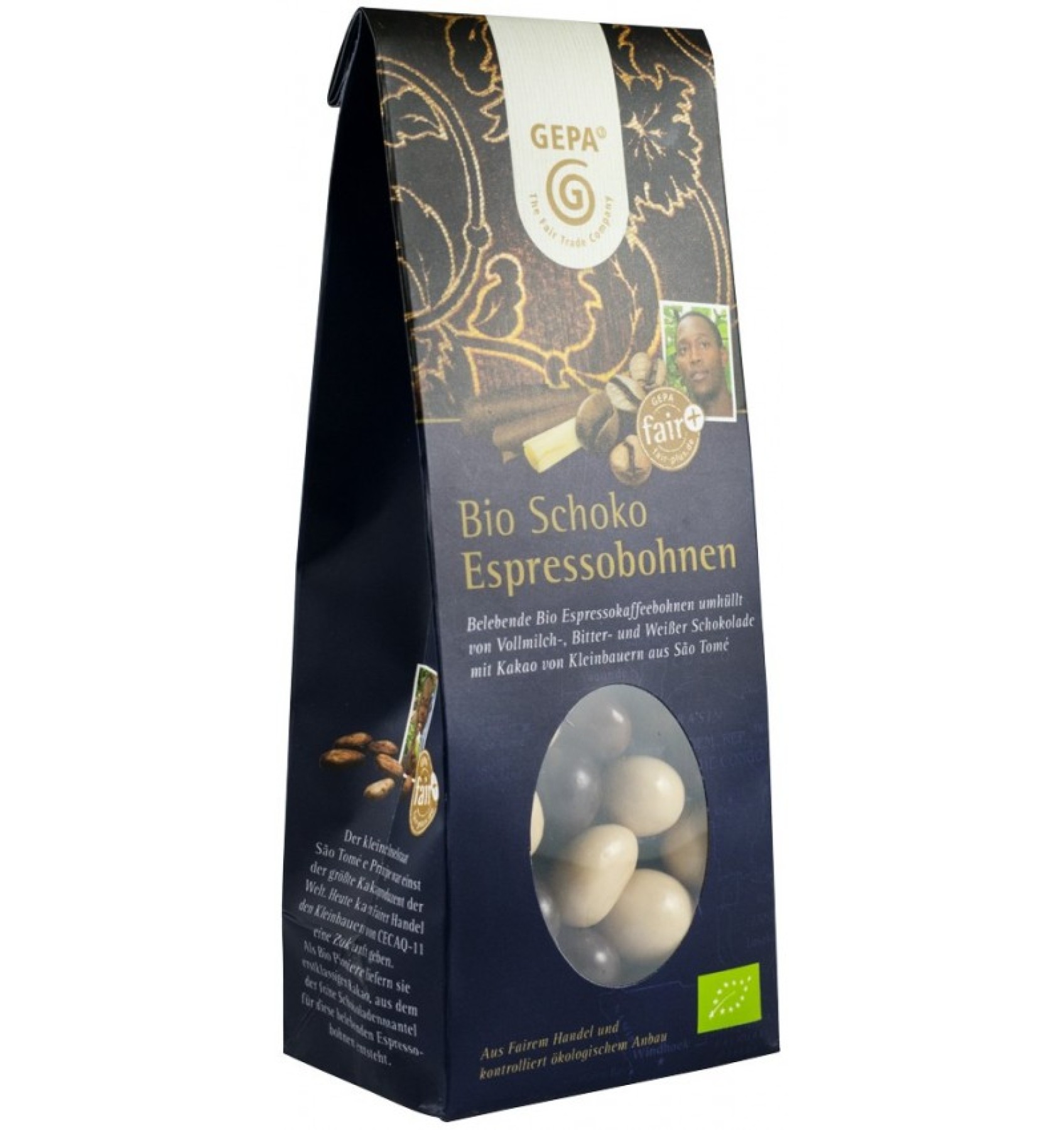 Boabe de Espresso glazurate in 3 feluri de ciocolata, bio, 100g
