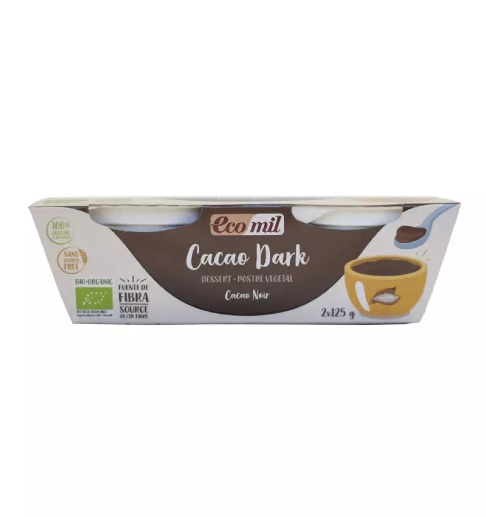 Desert bio cu cacao neagra 2×125 g