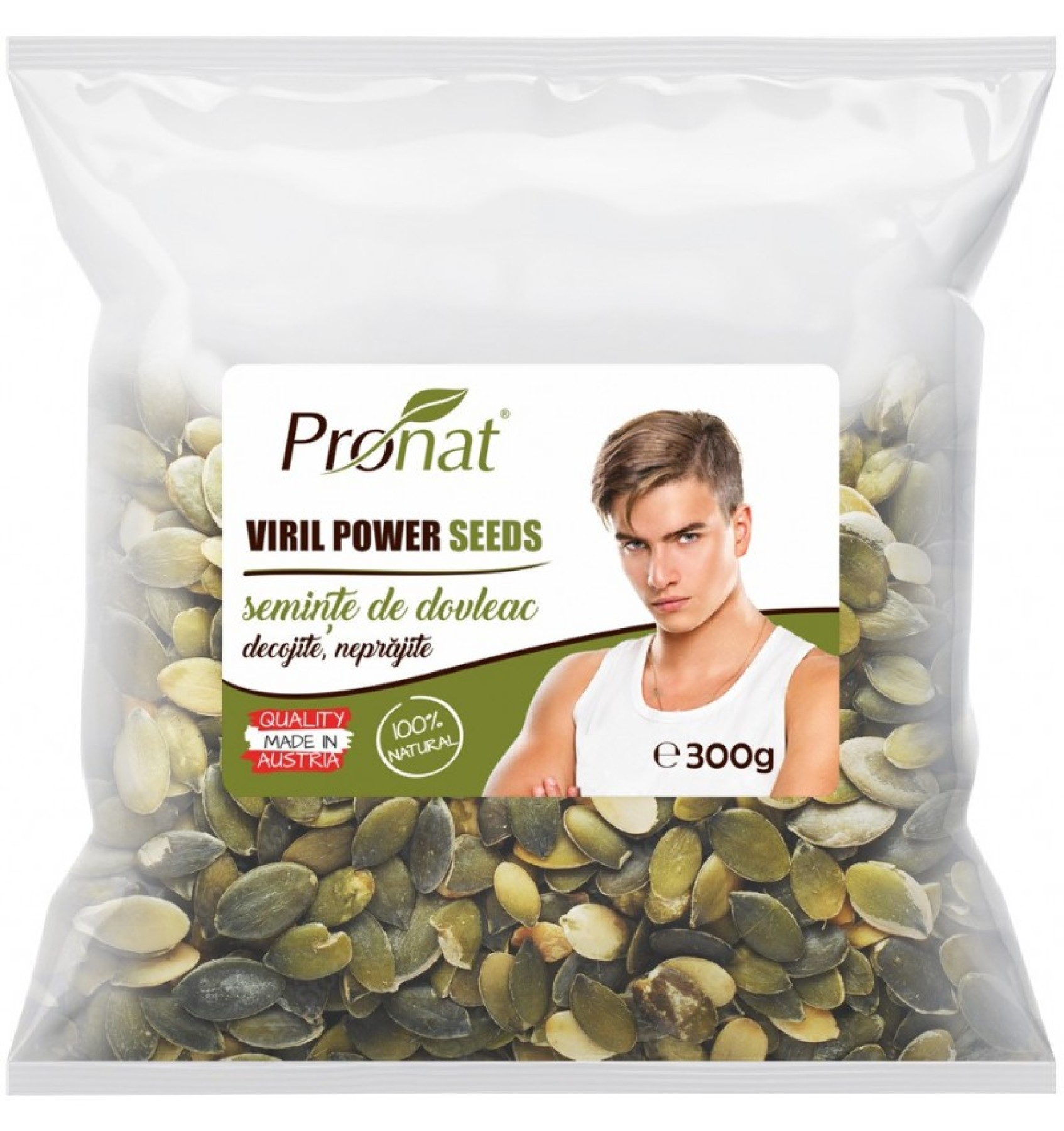 Viril Power Seeds seminte de dovleac decojite, natur, 300g