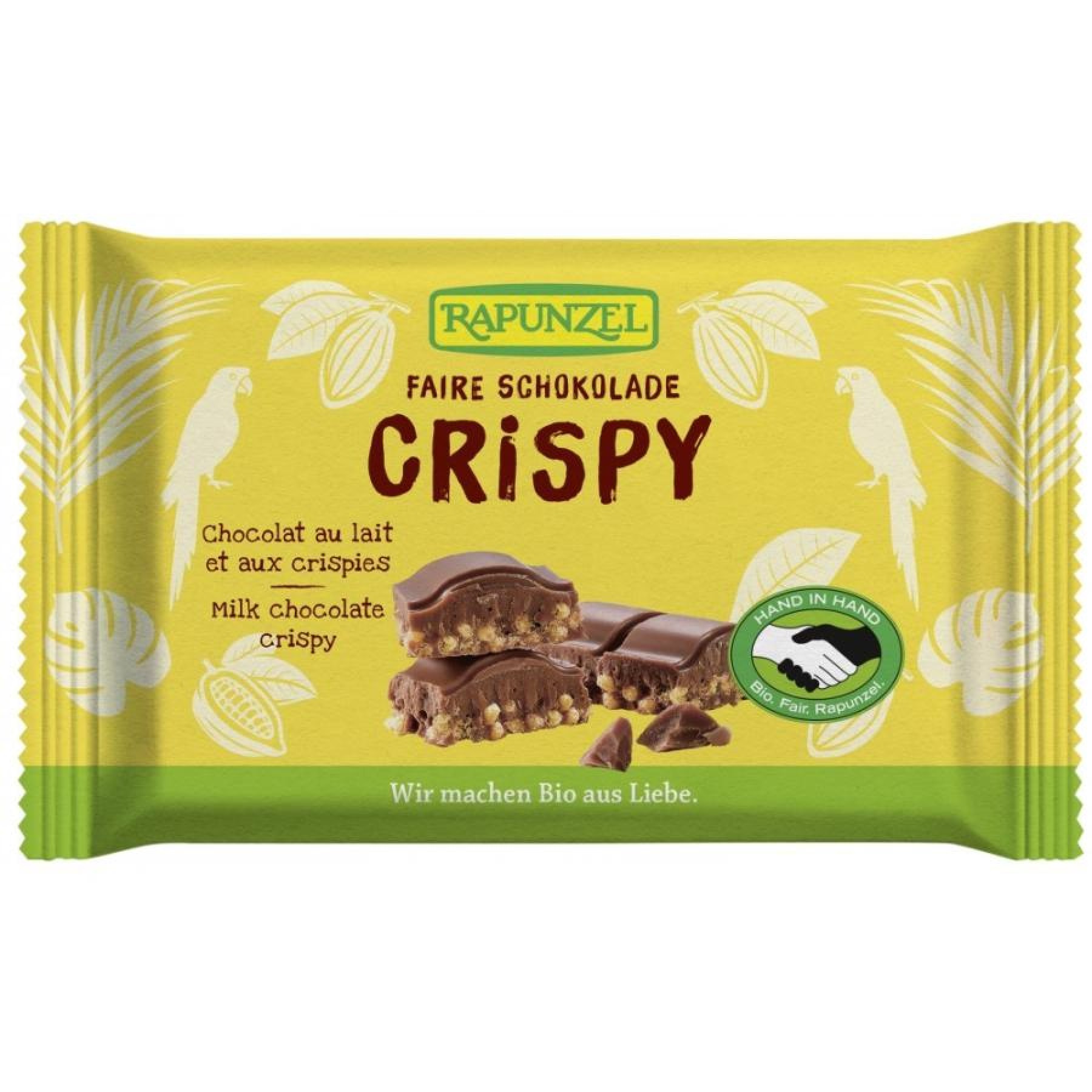 Ciocolata bio cu lapte integral crocanta HIH - 100 g