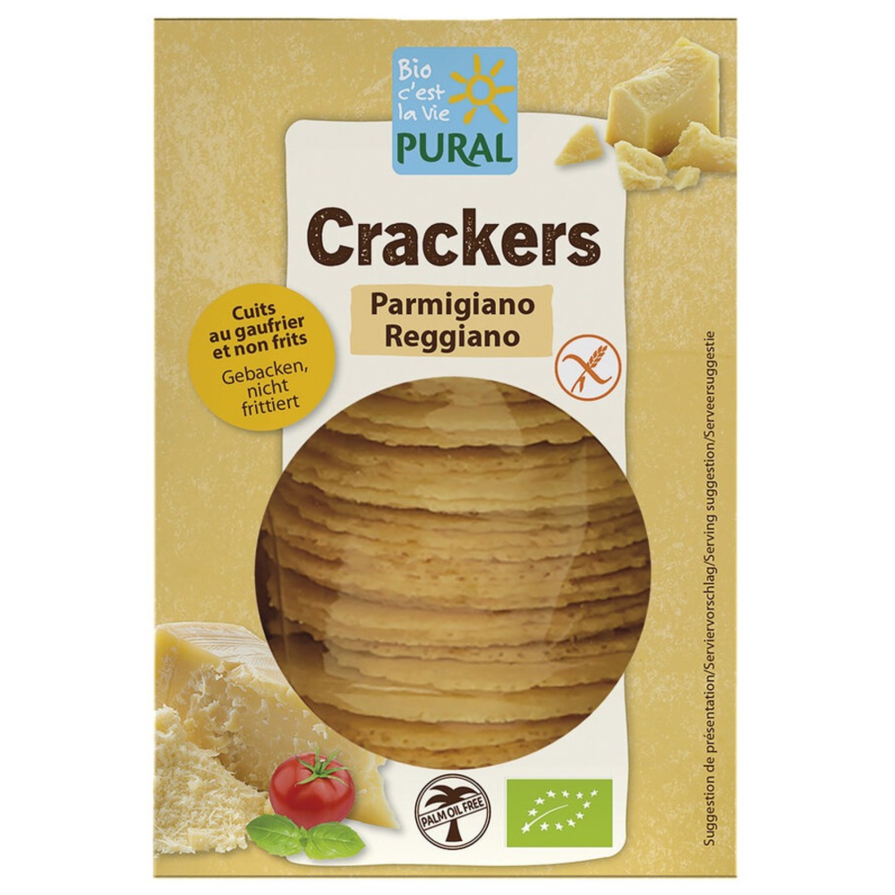 Crackers cu parmezan fara gluten, eco - 100 g