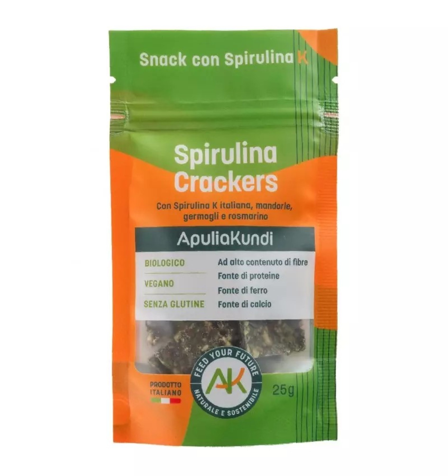 Crackers cu spirulina 25g,
