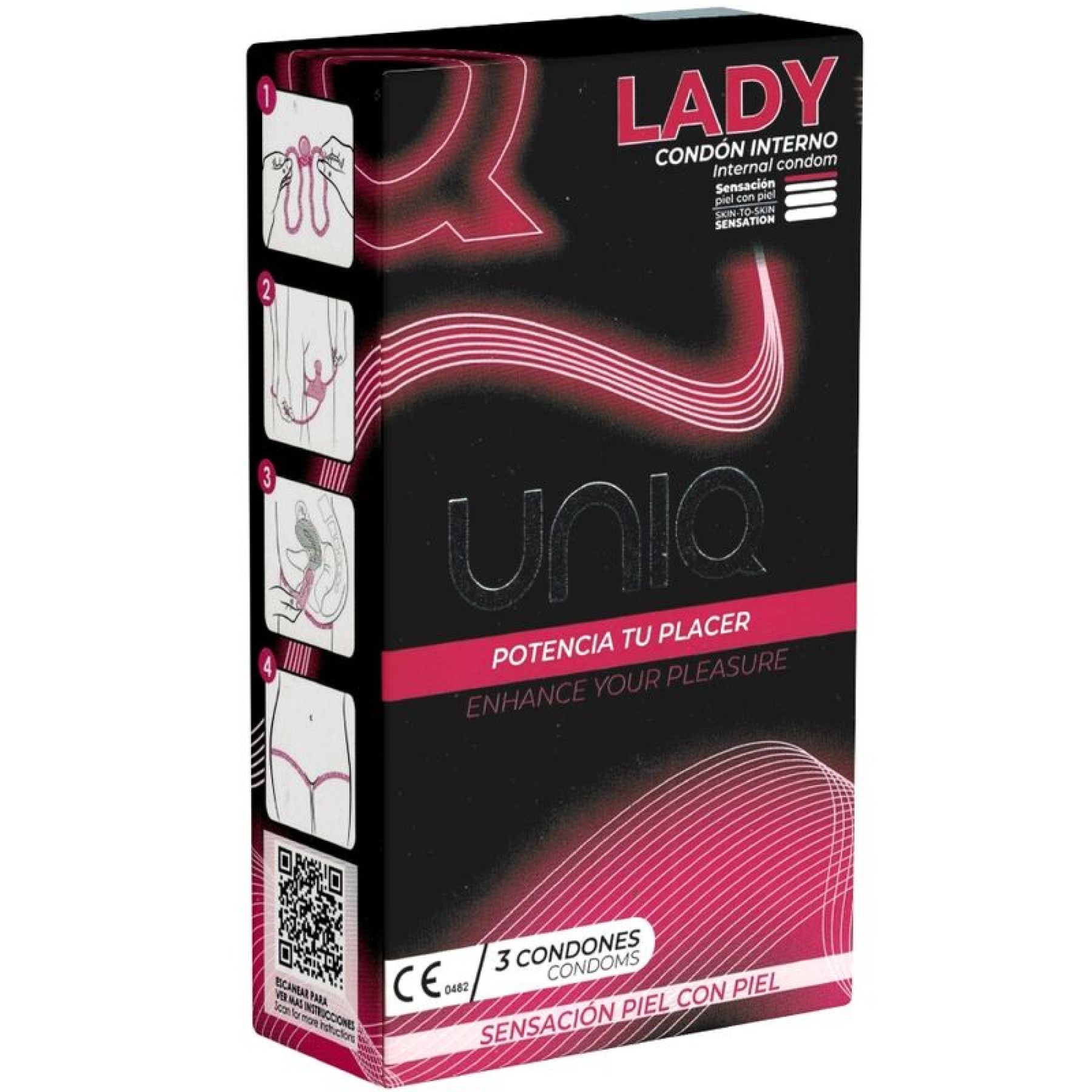Prezervative femei fara Latex Uniq, 3 bucati