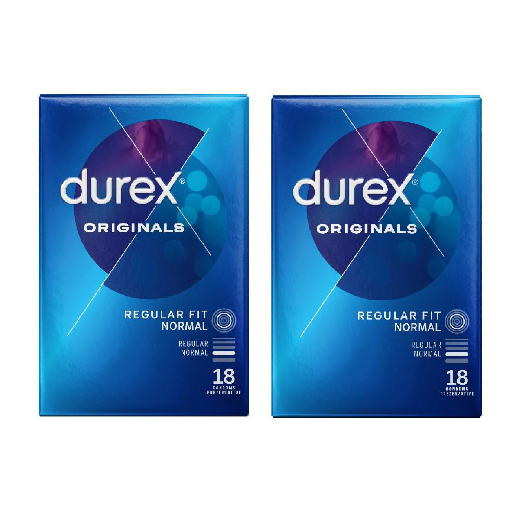 Pachet Prezervative Durex Classic 2x18, 36 bucati