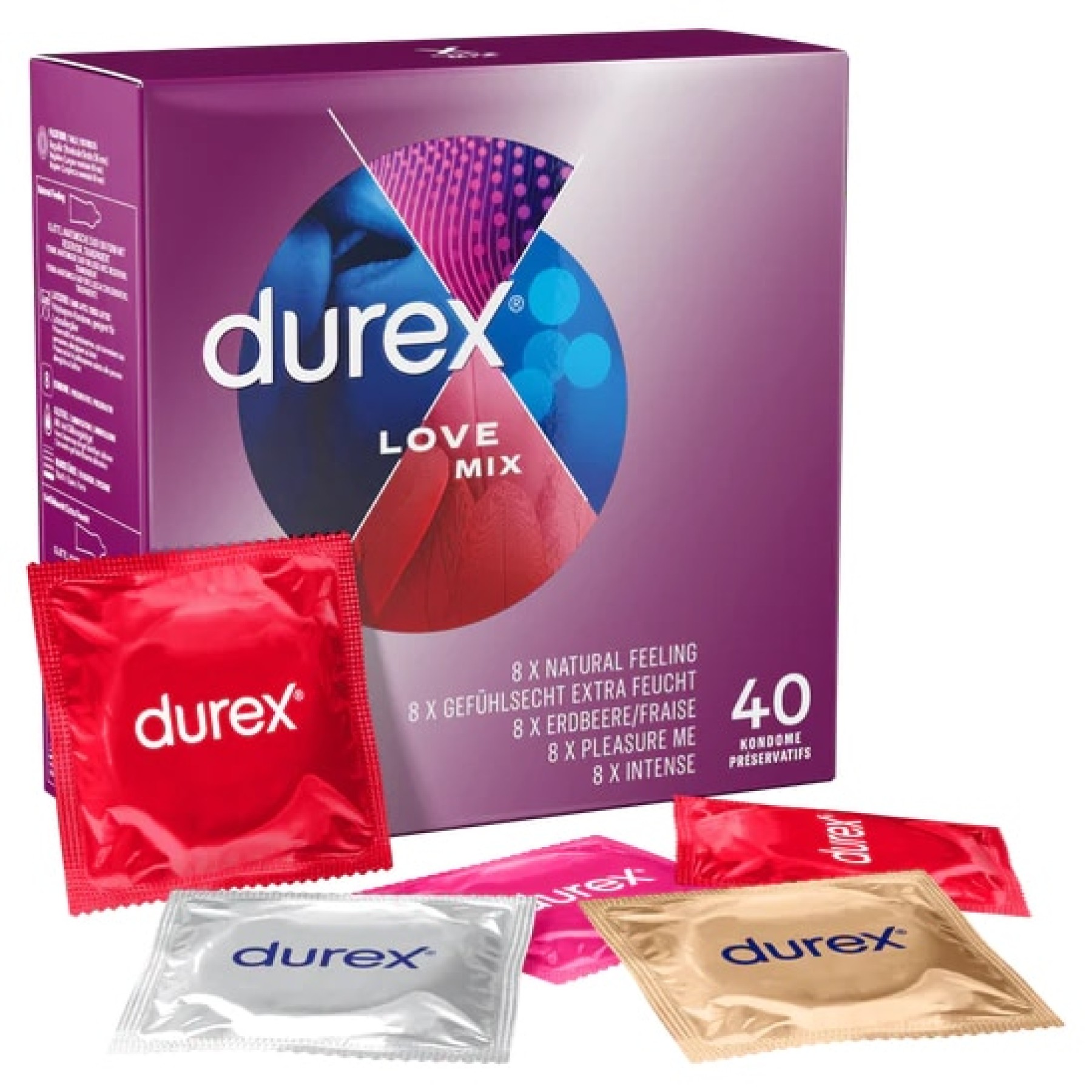 Prezervative Durex Love Mix, 40 bucati