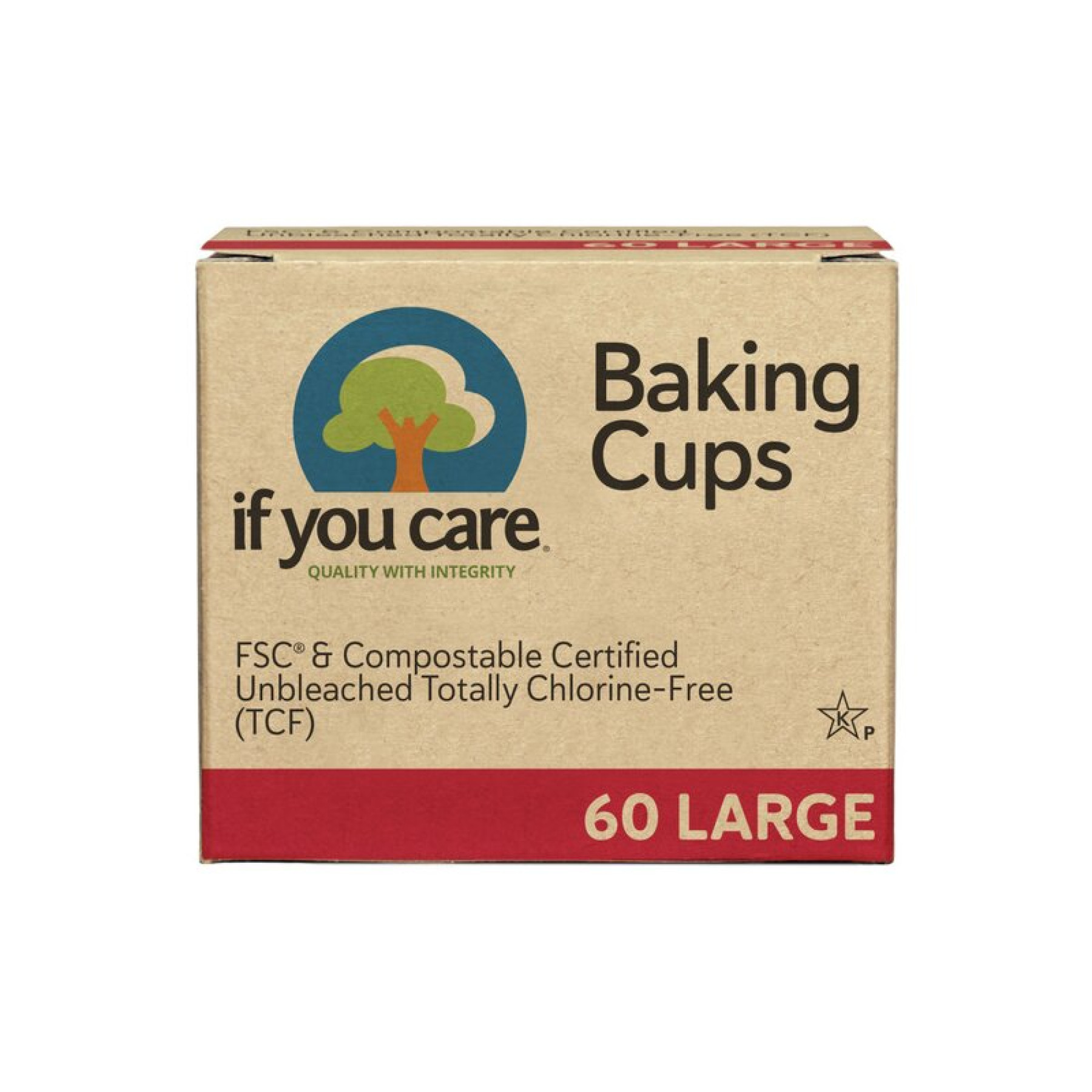 Hartie de copt briose nealbita (fara clor) compostabila large 60buc If You Care