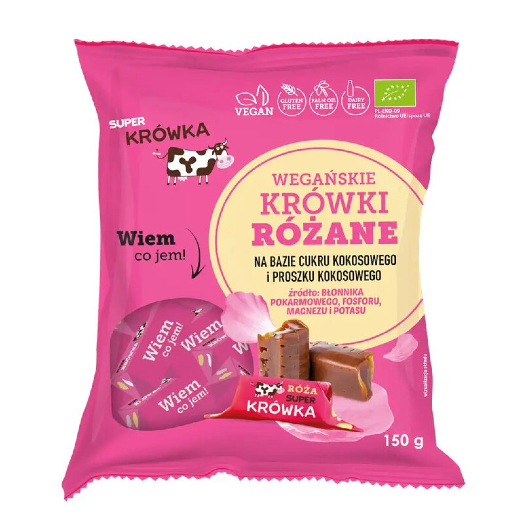 Caramele - aroma trandafir bio 150g Super Fudgio