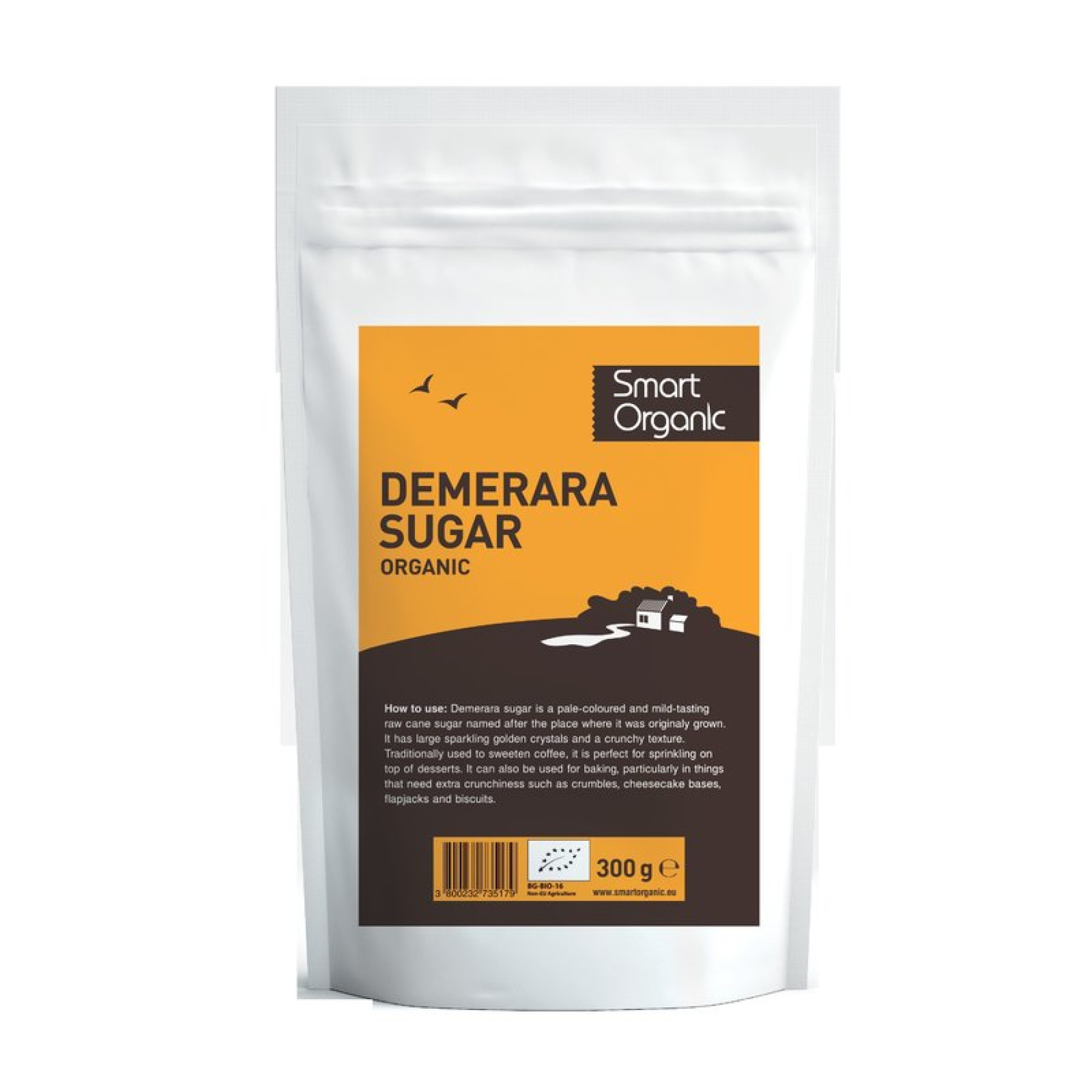 Zahar brun demerara din trestie bio 300g Smart Organic